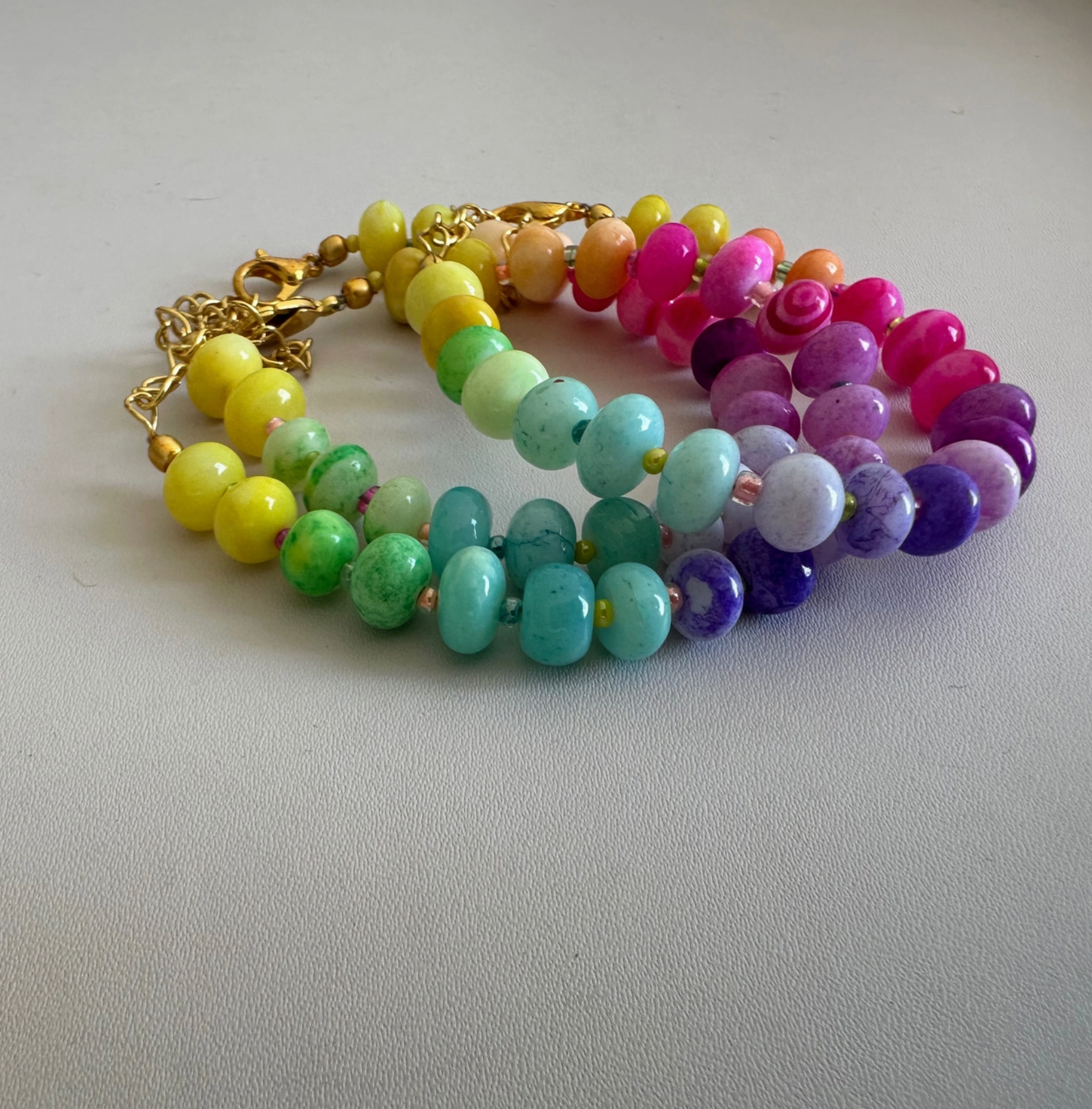 Pastel Rainbow Peruvian Opal Bracelet