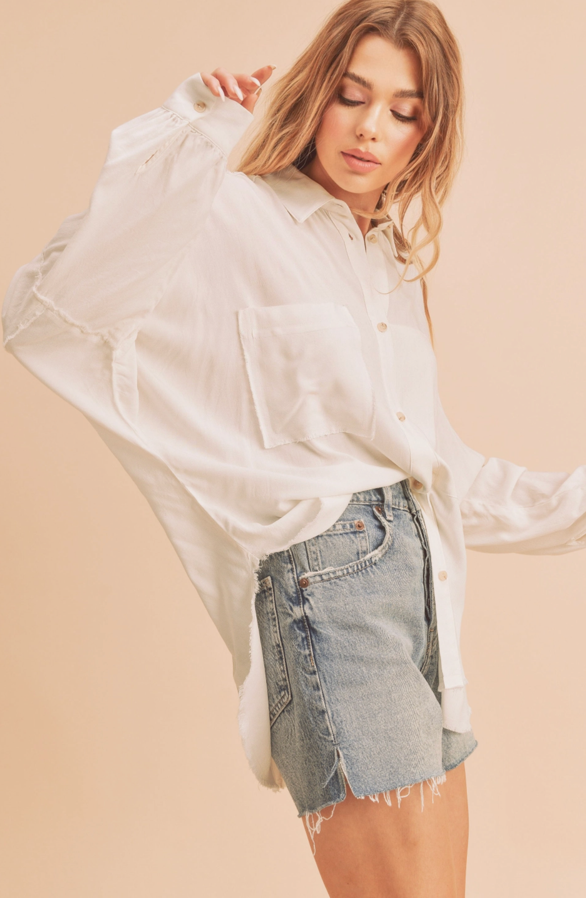 Delilah Lightweight Summer Blouse In White, Black Or Olive