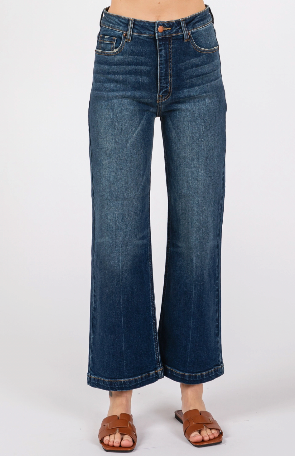 Almost Rigid Straight Crop Denim Jean