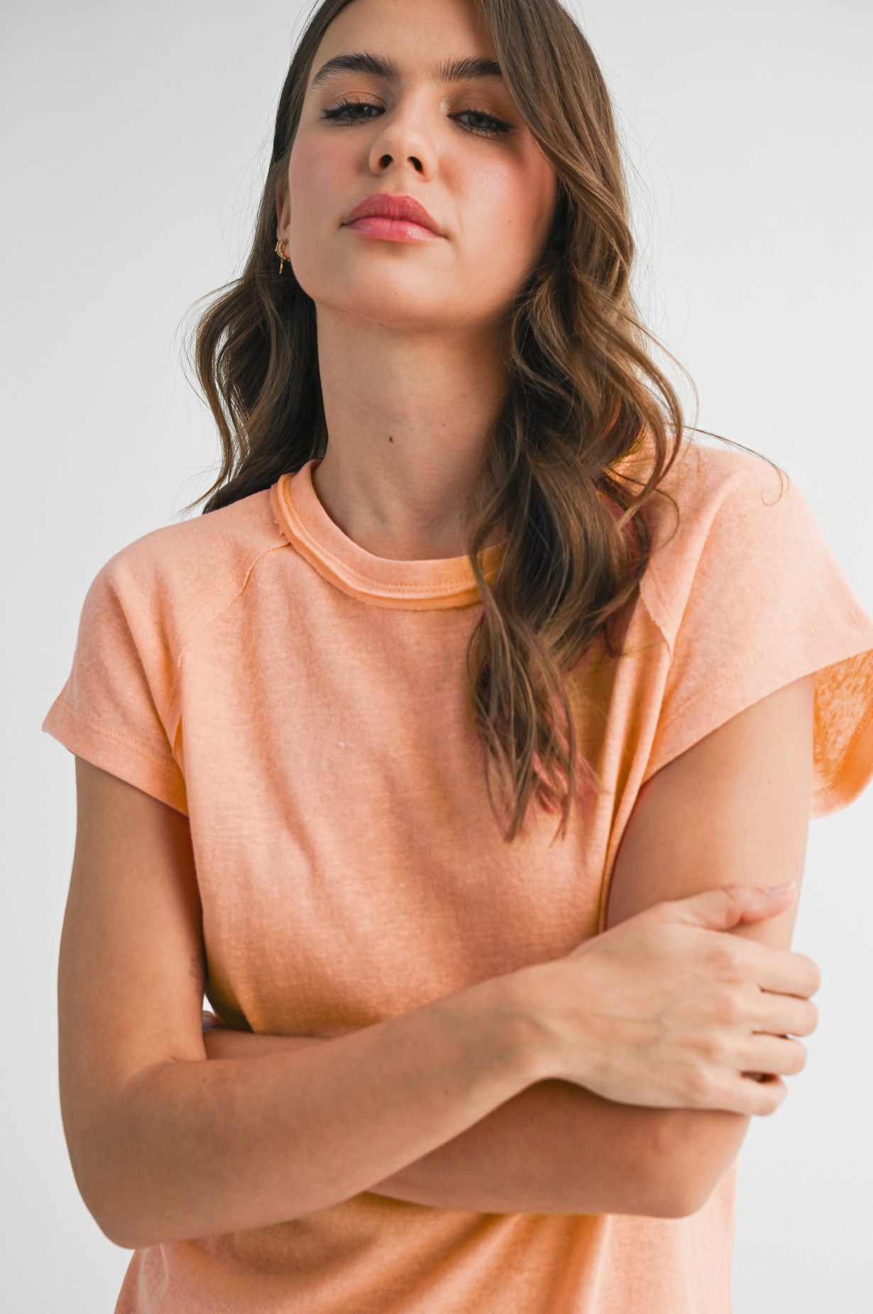 Ivy Tee In Pistachio Or Cantaloupe