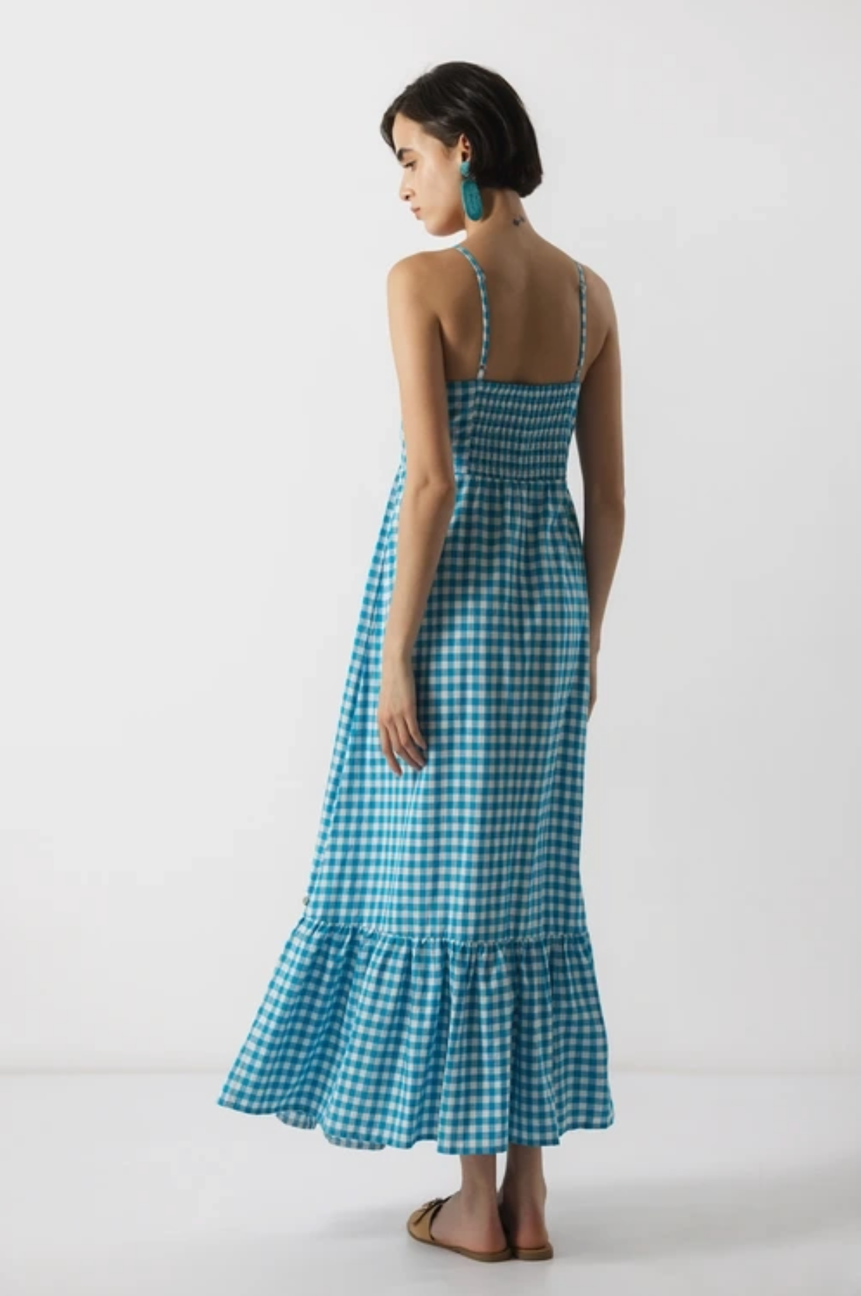 The Sunday Picnic Dress In Blue Checker