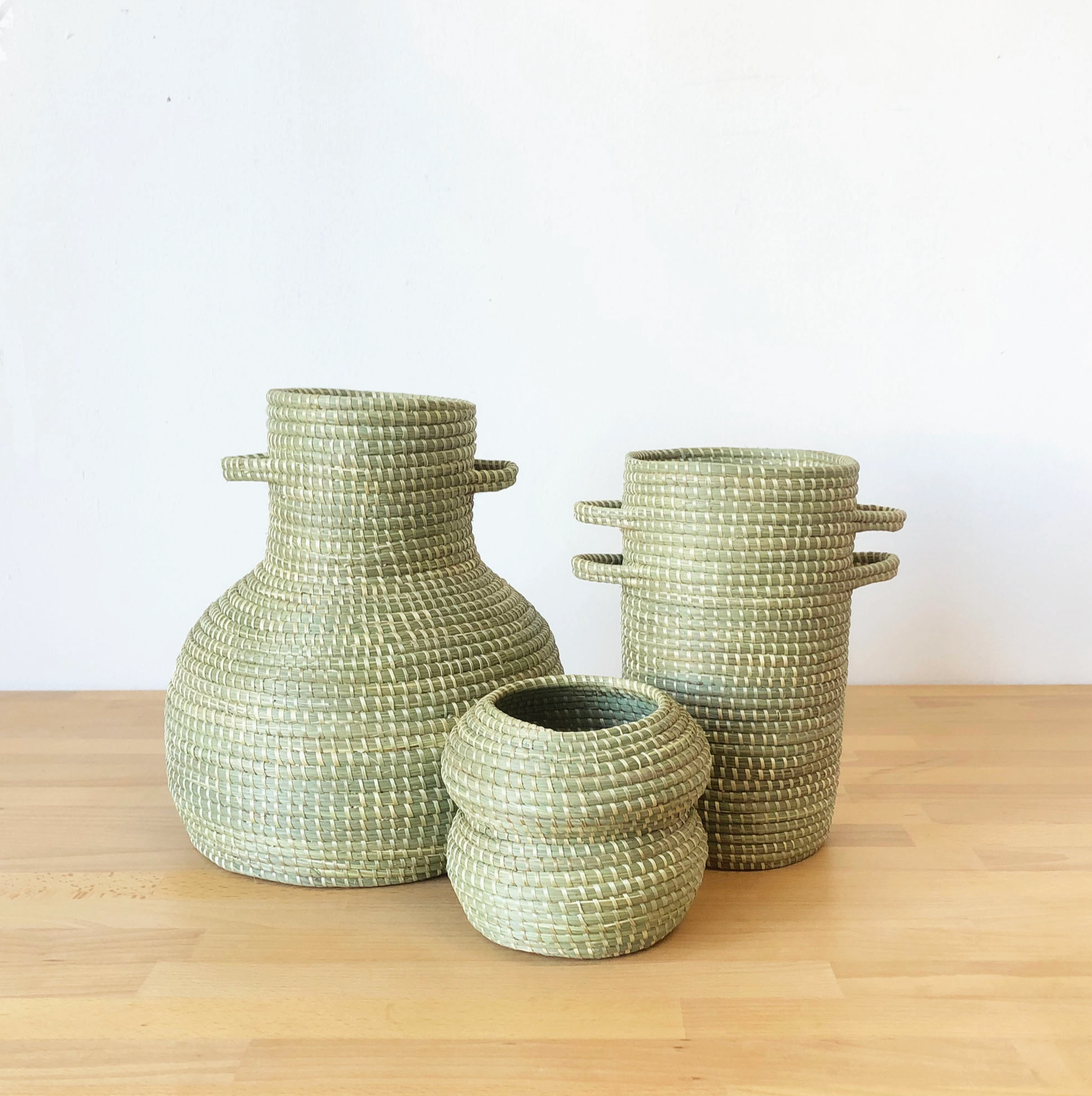 Rwandan Sweetgrass Vessels – Three Sizes And Forms