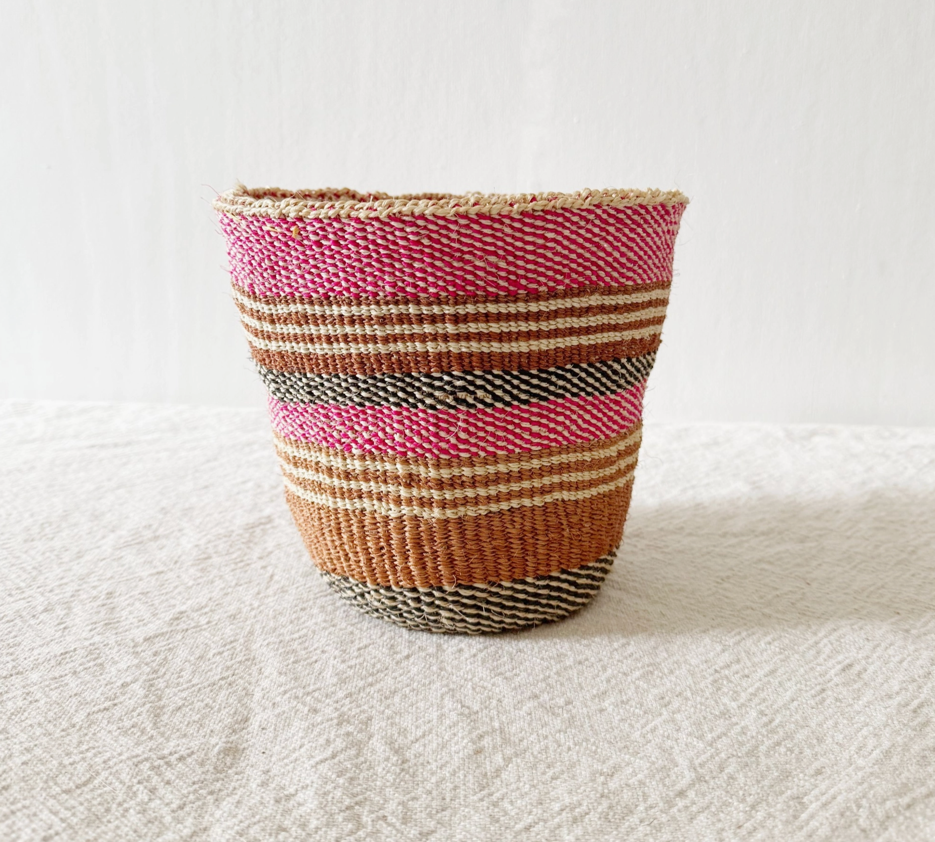 Sisal Plant Basket Triple Stipe