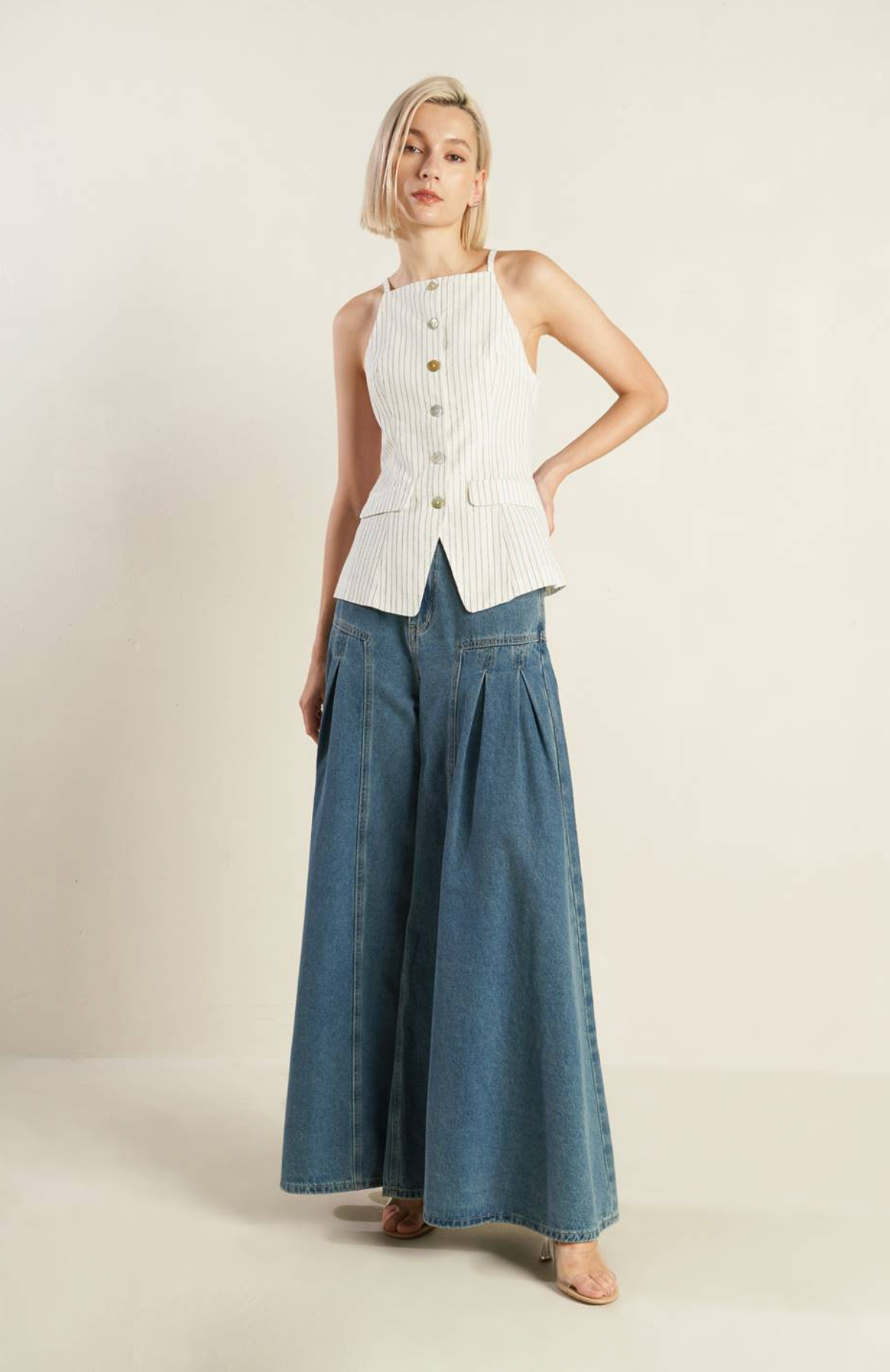Sunstripe Seerscuker Top