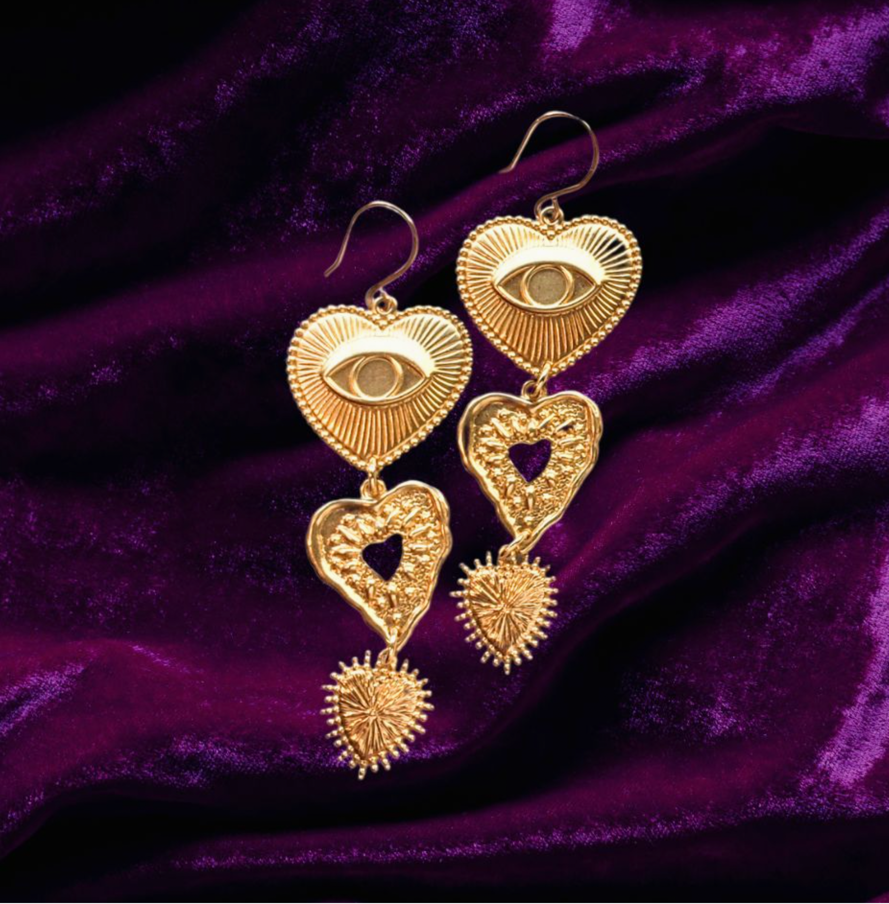 Trinity Heart Earrings