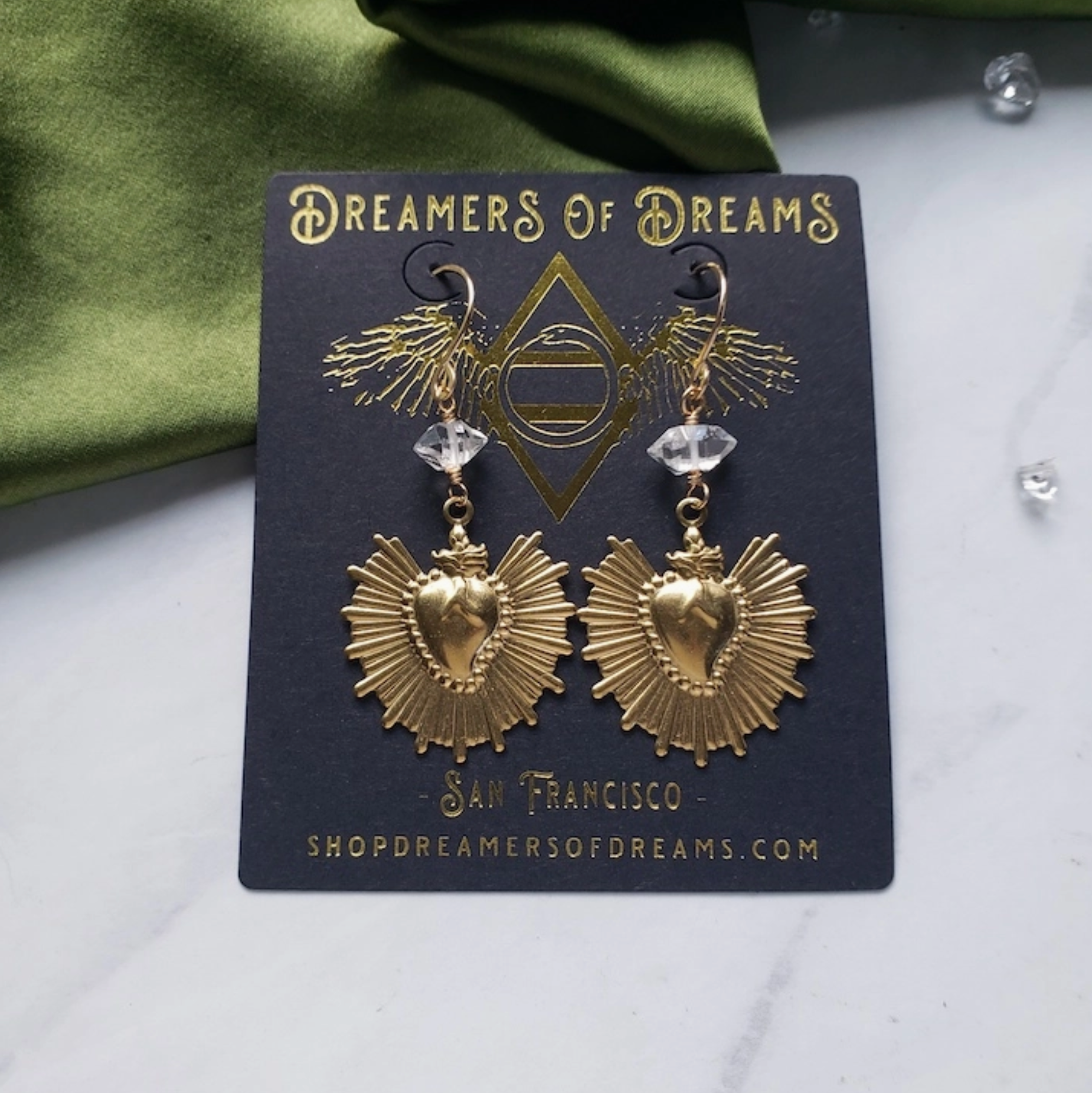 Sacred Heart Charm Earrings