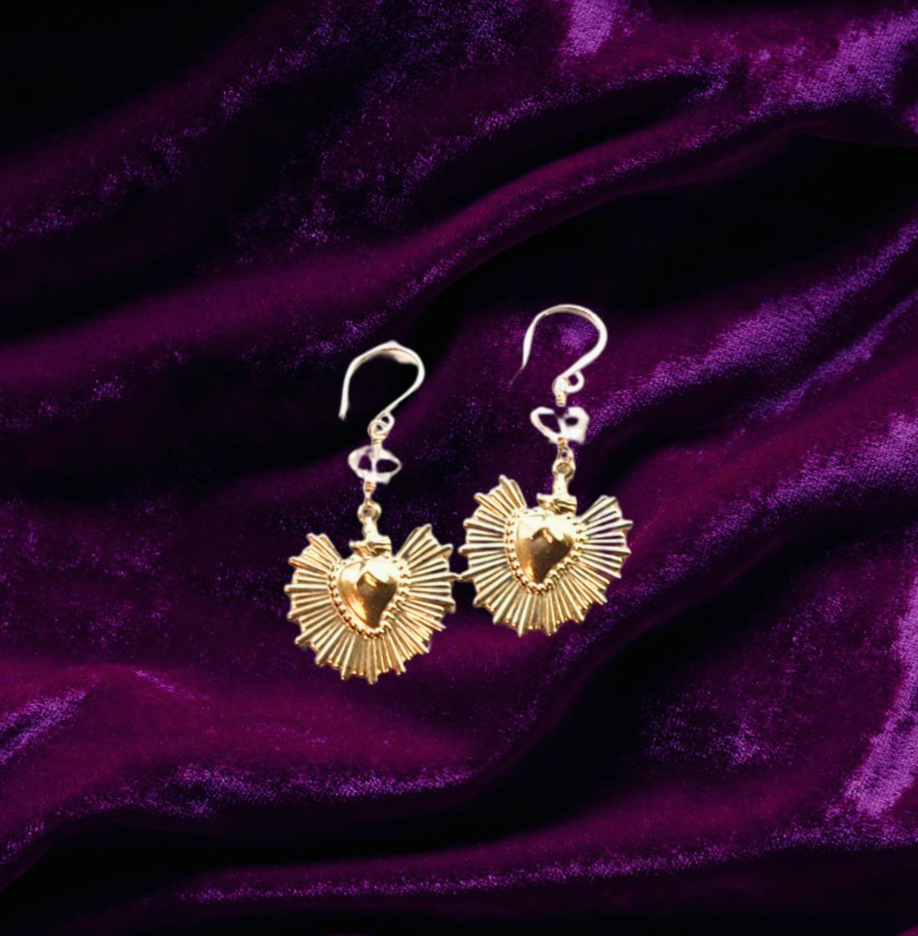 Sacred Heart Charm Earrings