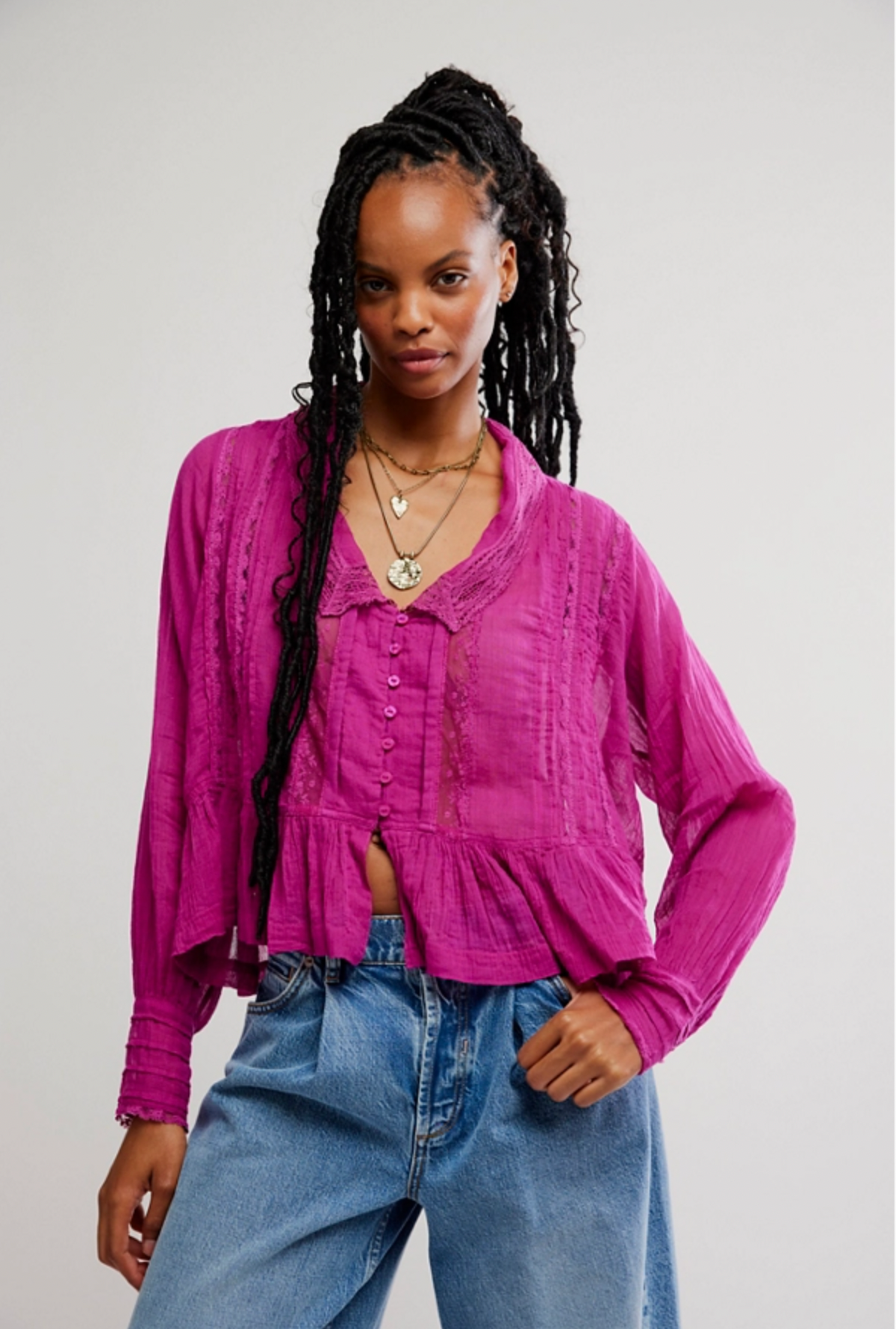 Elodie Blouse In Dragonfruit