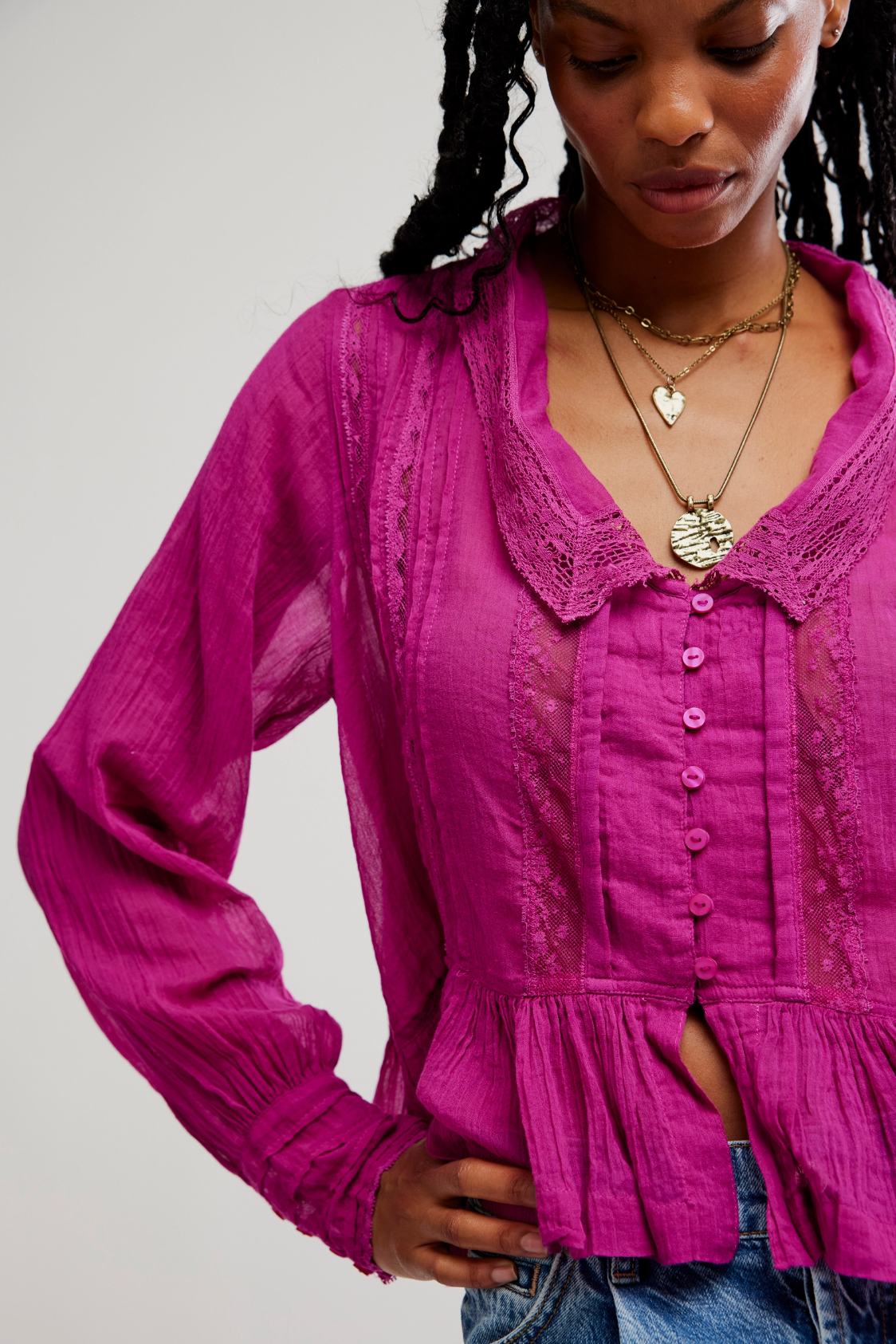 Elodie Blouse In Dragonfruit