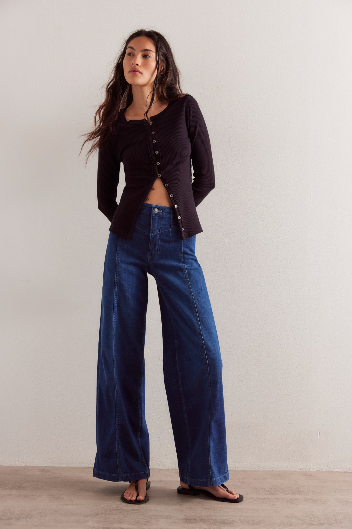 Libra Wide Leg Jean In Lock And Key