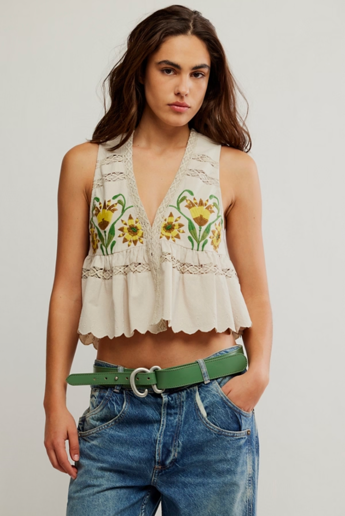 Bali Vine Whispers Blouse in Oat