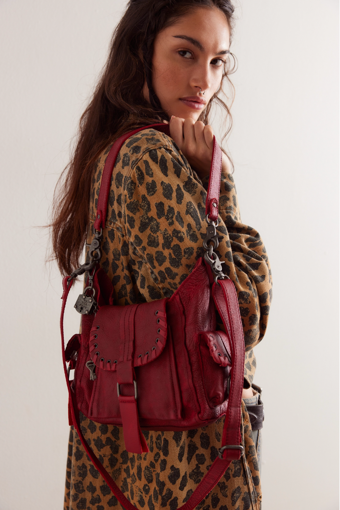 Baby Leigh bag in Crimson