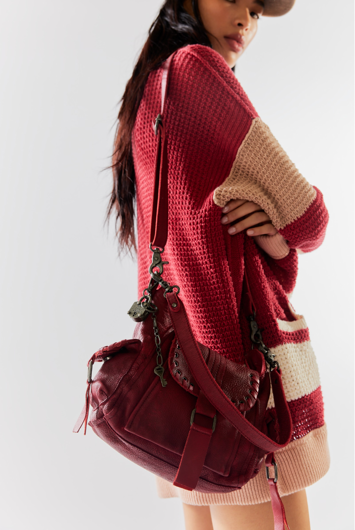 Baby Leigh bag in Crimson