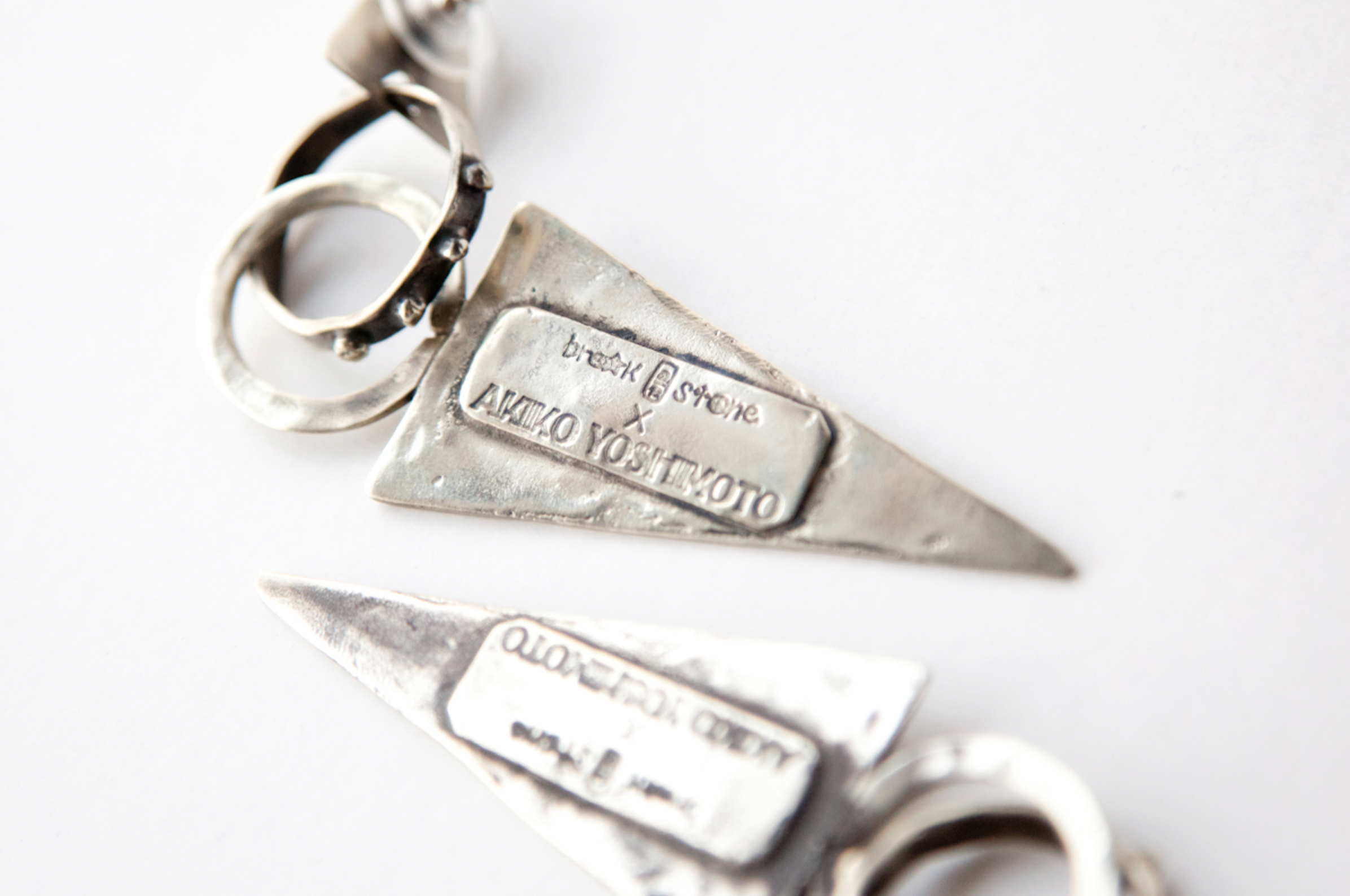 Bremusa Engraved Dangle Earrings — Silver