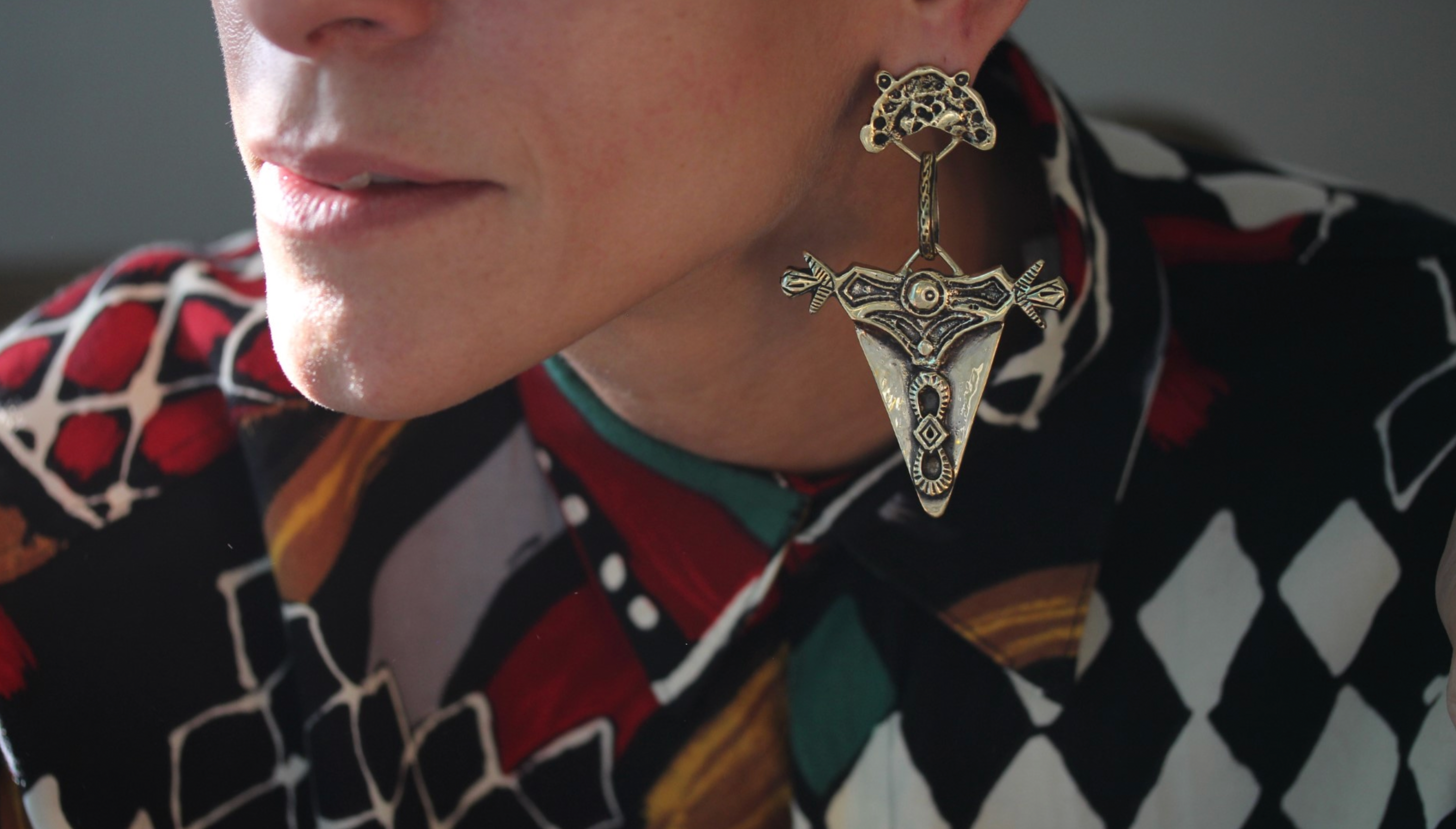 The Journey Dangle Earrings In Gold Or White Bronze