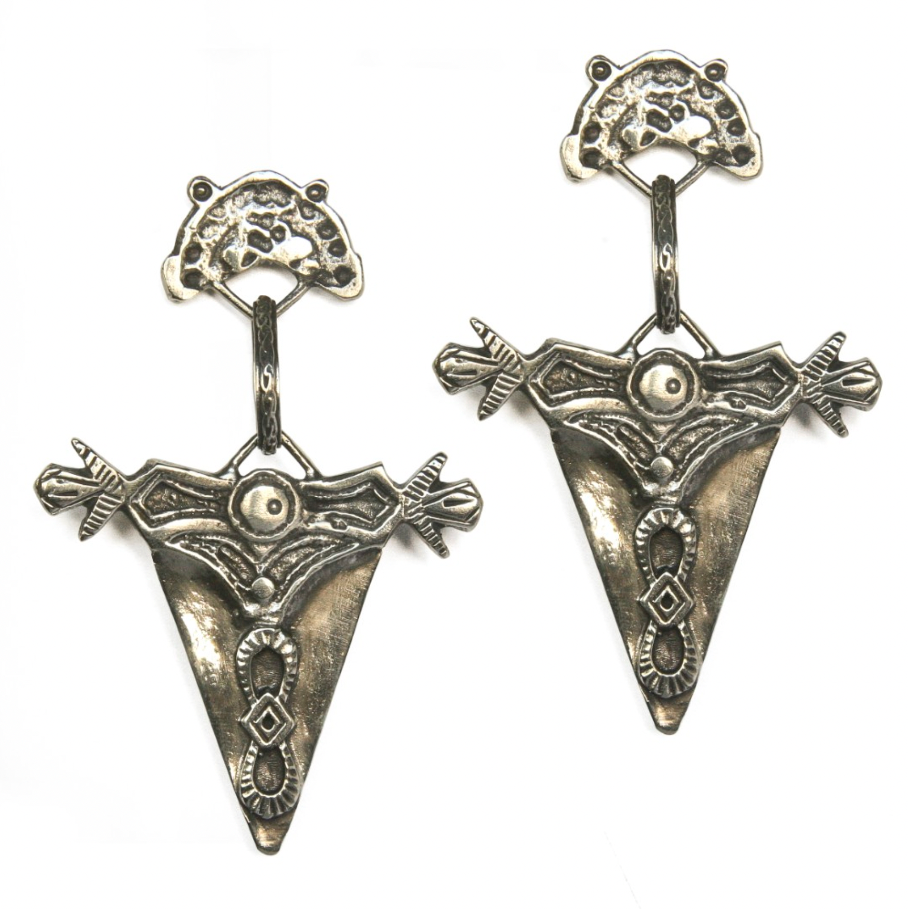 The Journey Dangle Earrings In Gold Or White Bronze