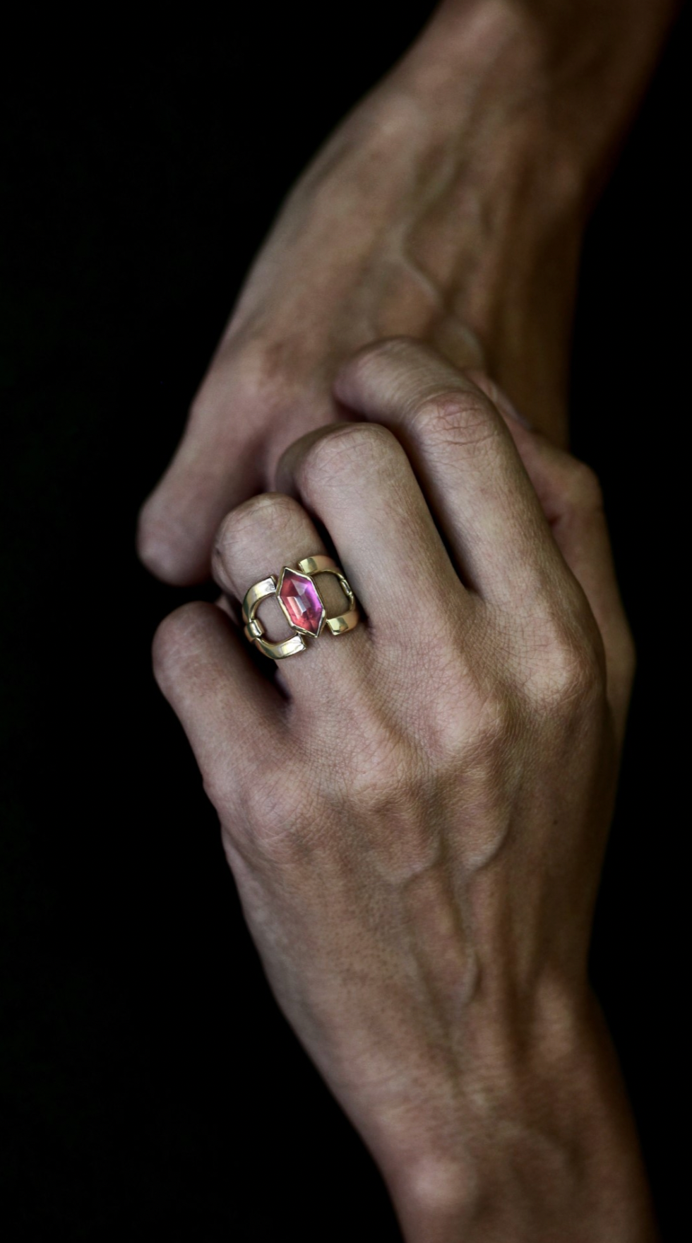 Chloe Tourmaline Ring In Bronze