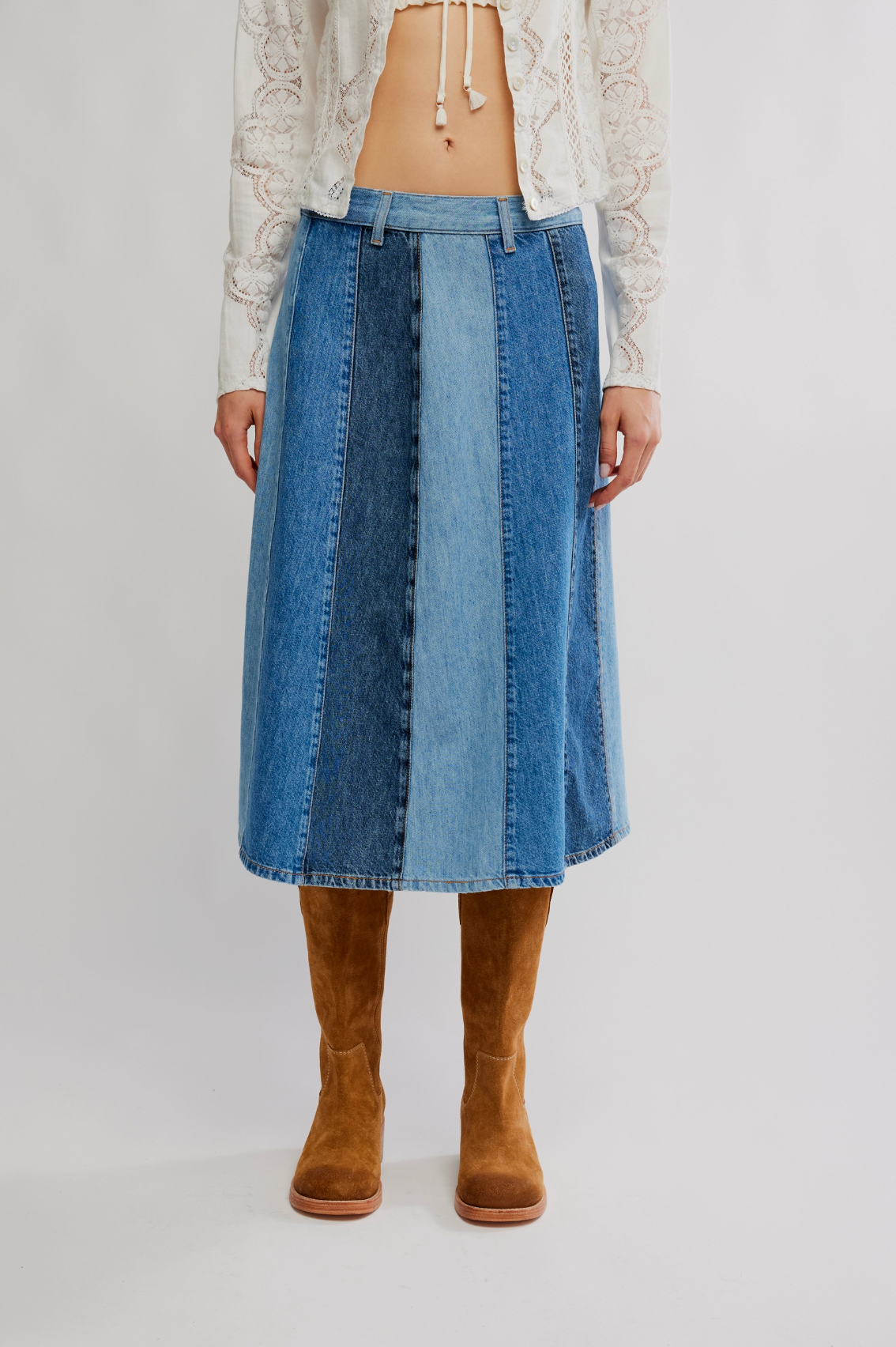 Sunbeam Denim Midi Skirt