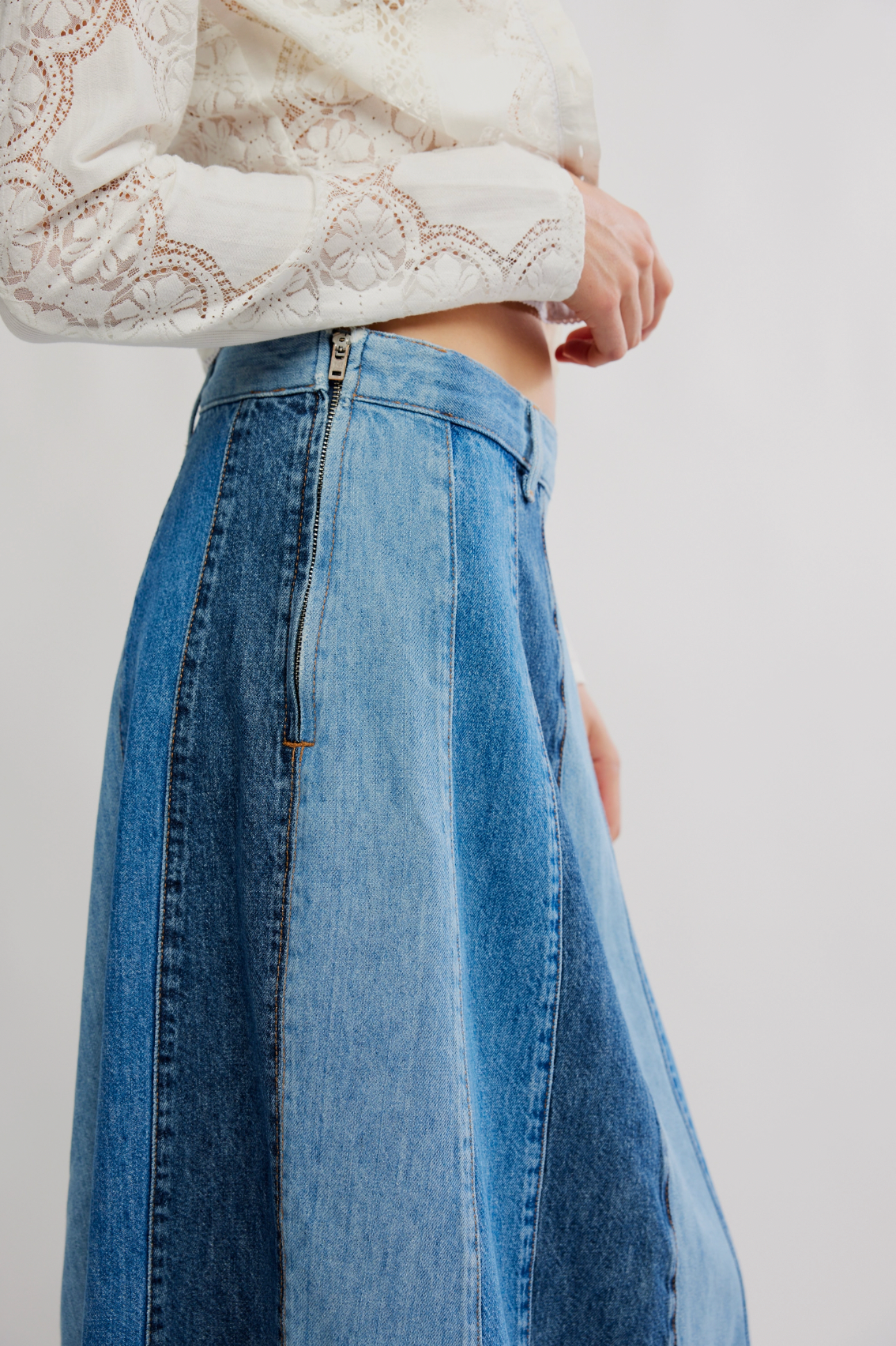 Sunbeam Denim Midi Skirt