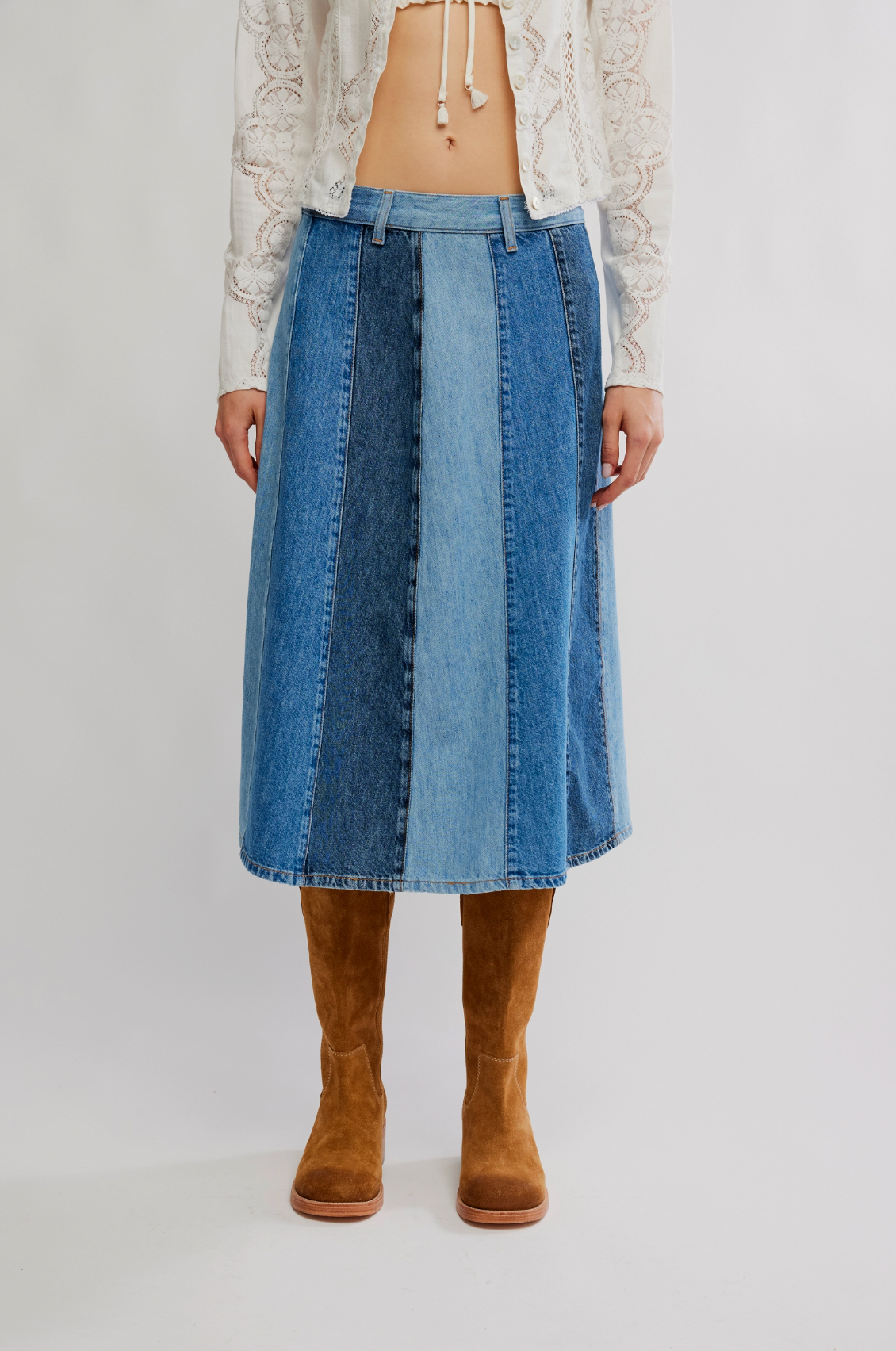 Sunbeam Denim Midi Skirt
