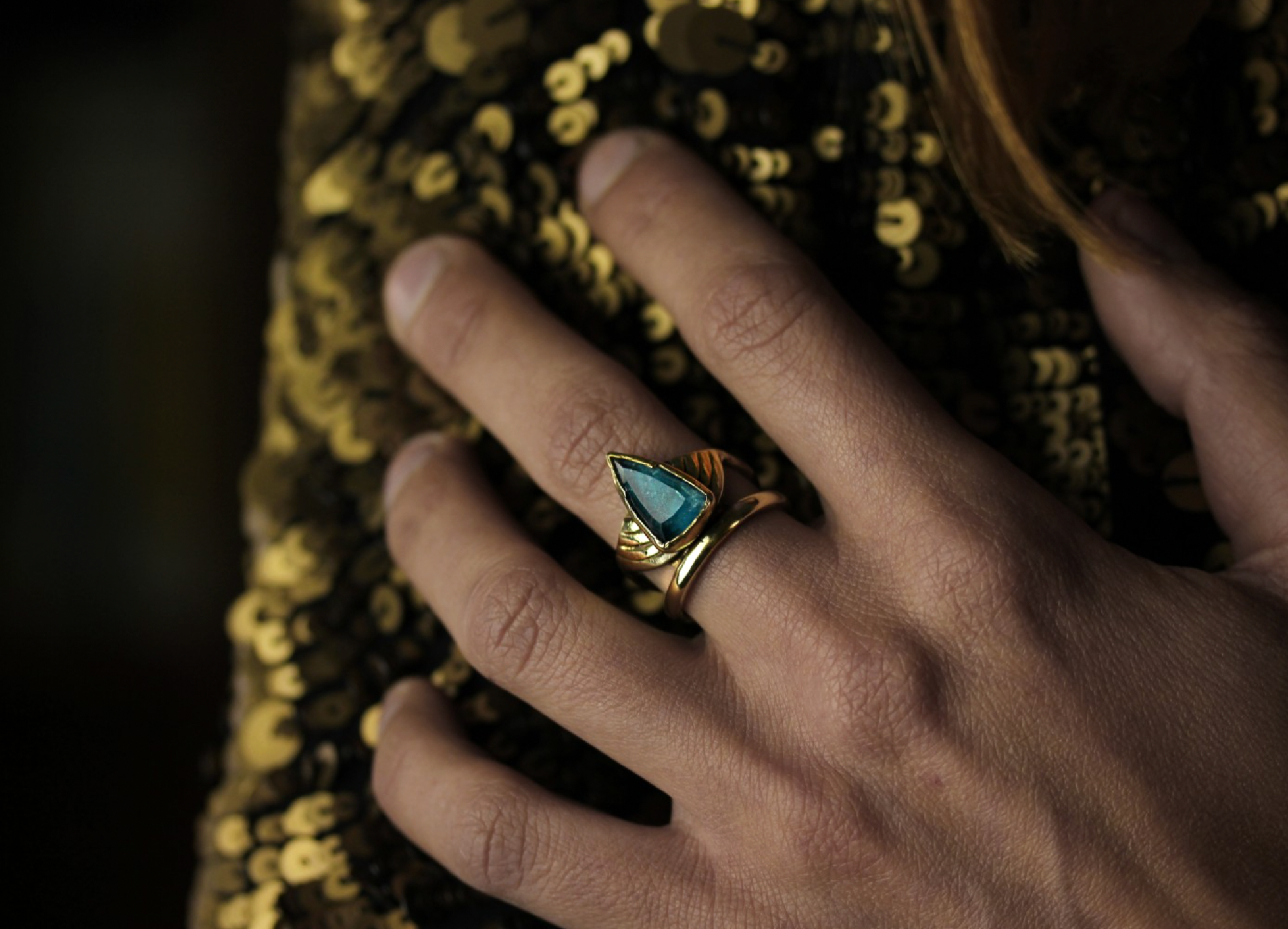 Arrow Apatite Ring