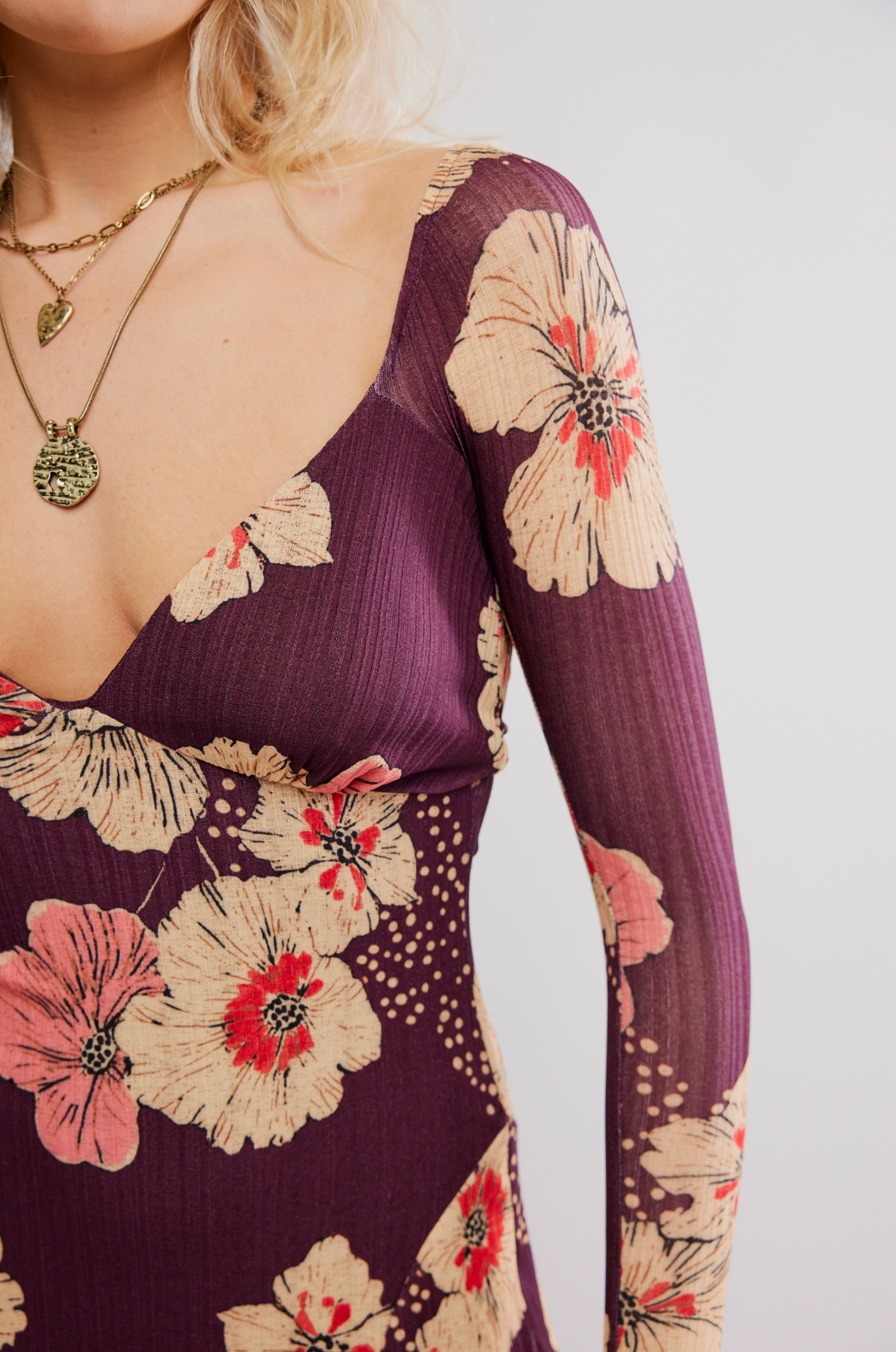 Calla Midi Dress in Plum