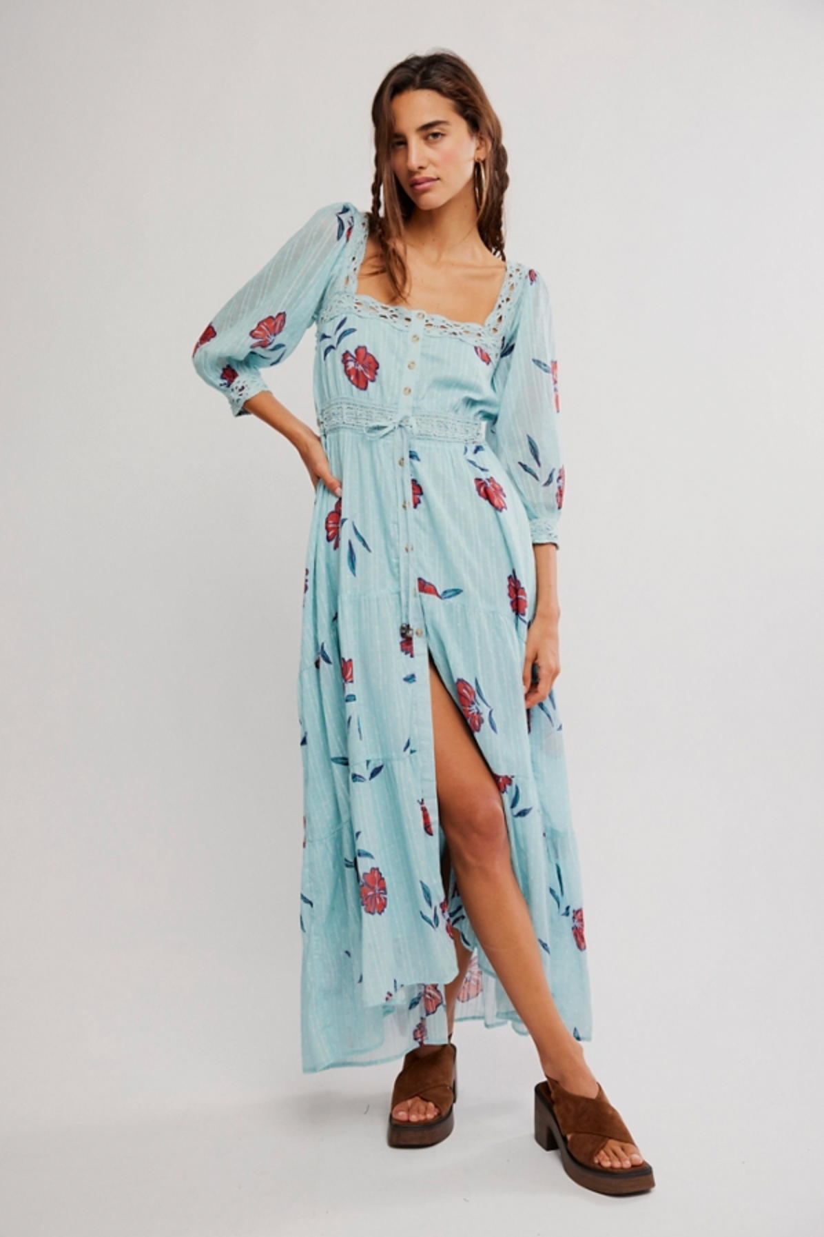 Morning Meadows Long Sleeve in Pastel Blue Combo