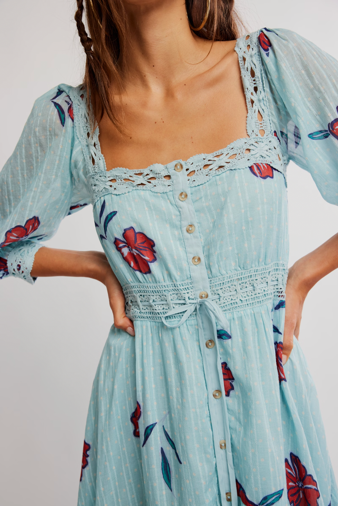 Morning Meadows Long Sleeve in Pastel Blue Combo