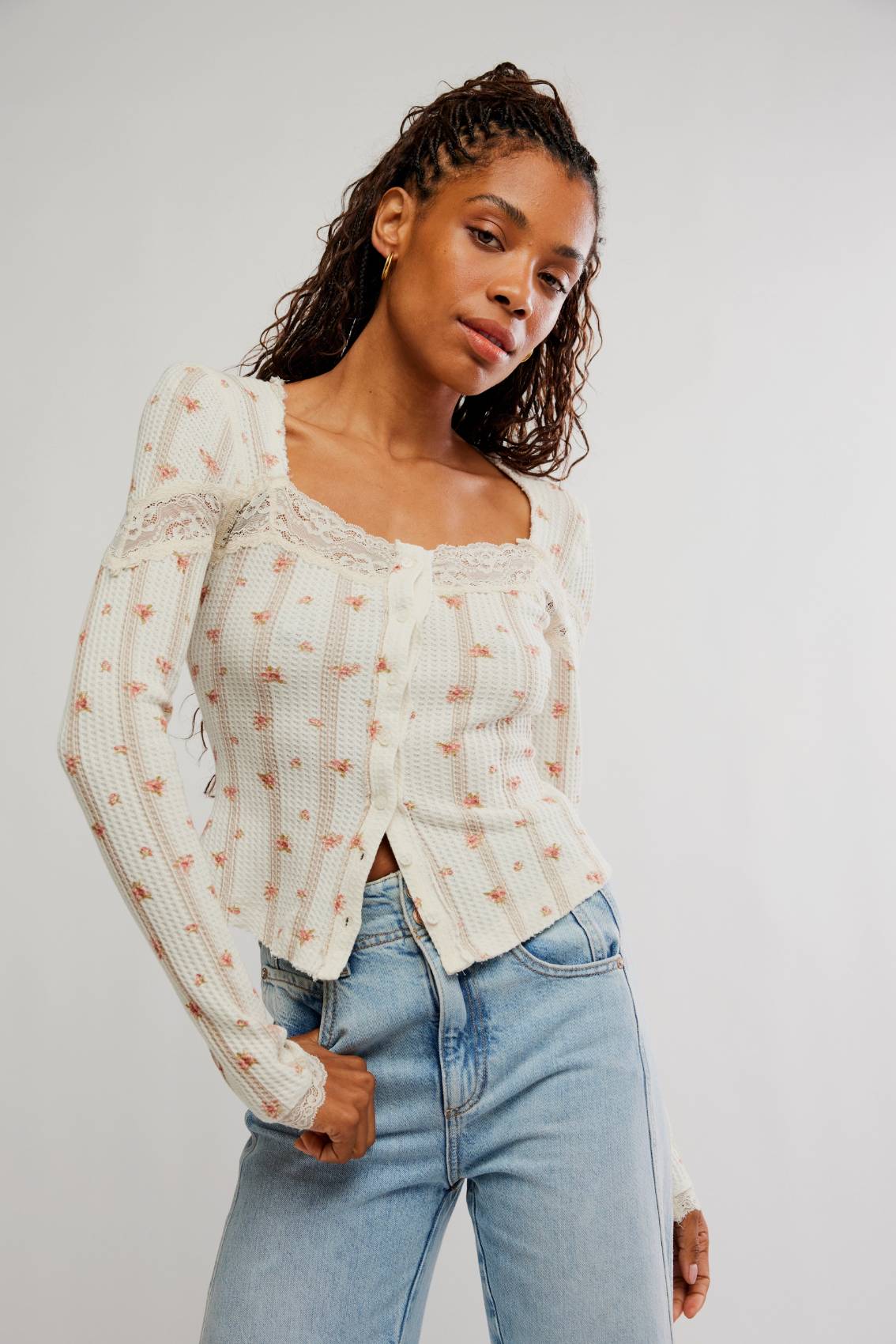 Let's Party Cardigan in Tea Combo