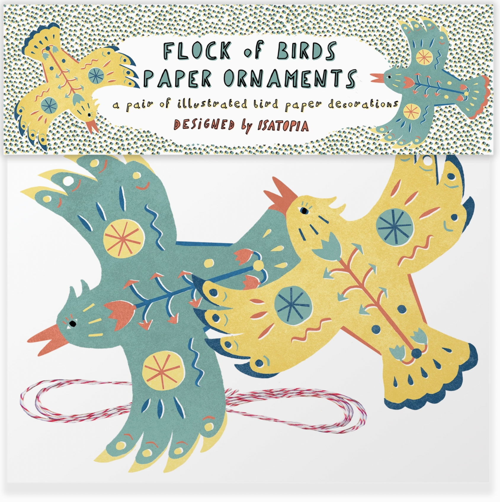 Love Birds Paper Ornaments