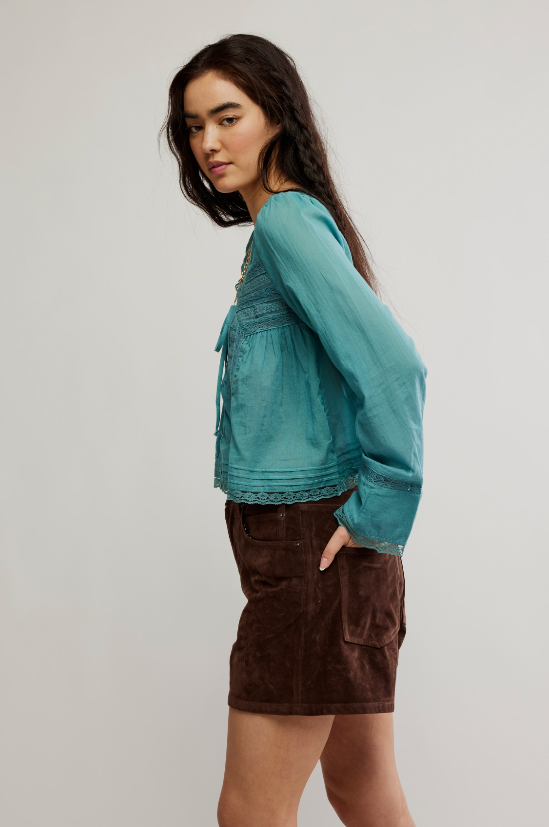Longsleeve Evermore Top In Red Or Blue
