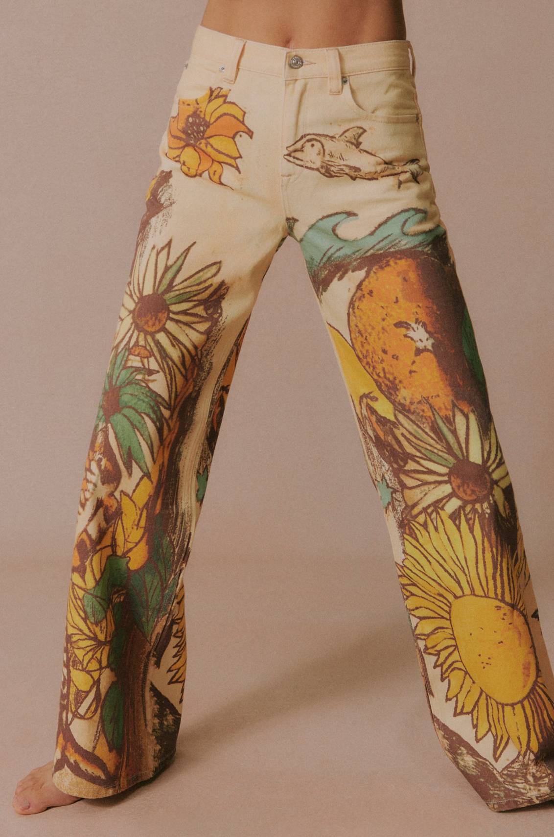 We The Free Tinsley Printed Jeans in Beach Scene