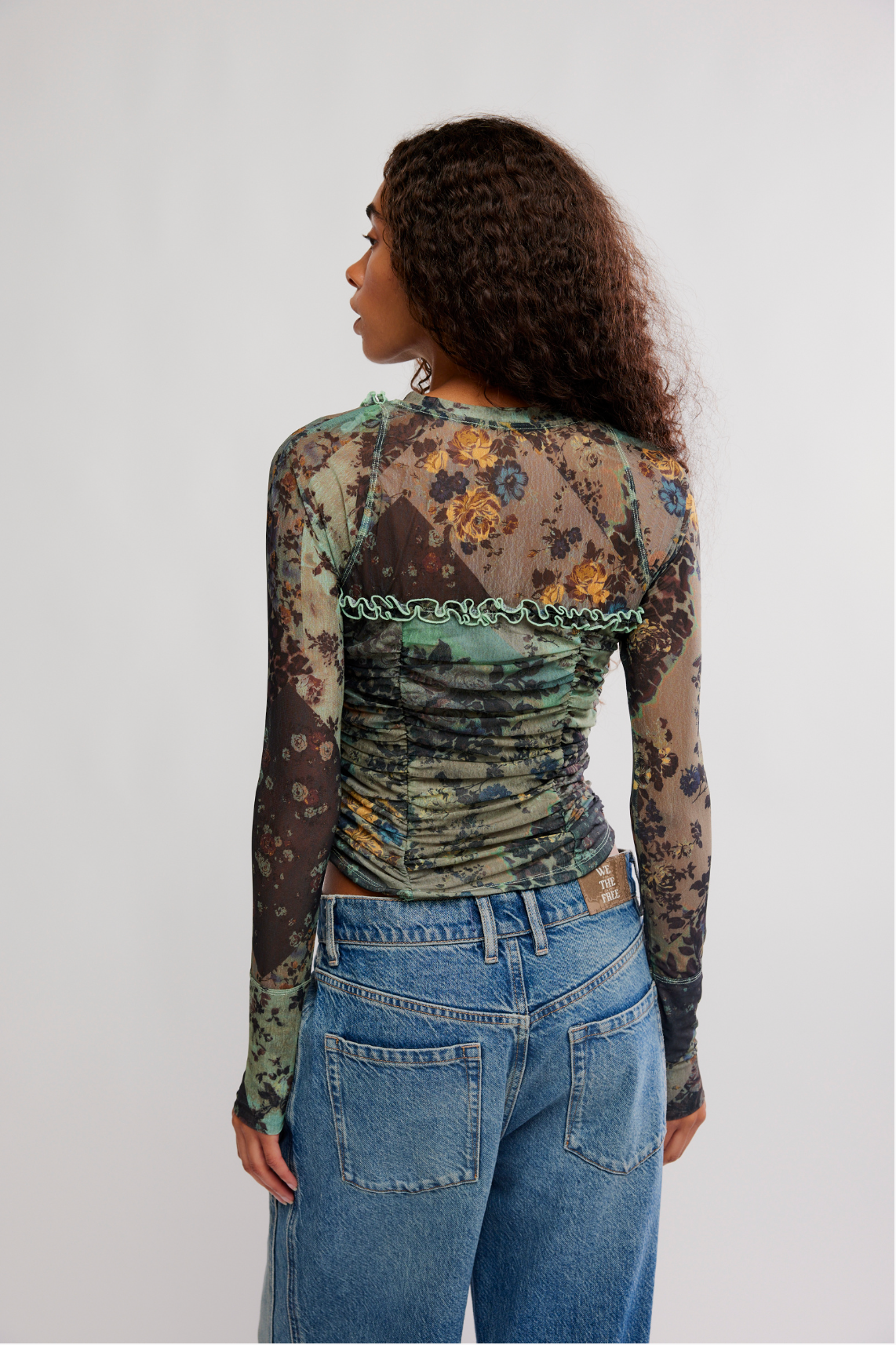 Ariana Long Sleeve Shirt in Sage Combo