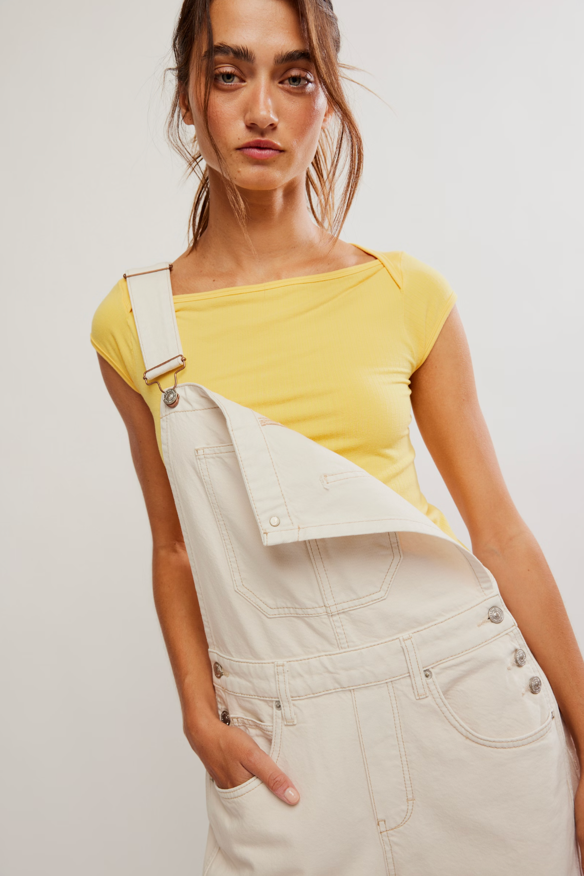 We The Free Good Luck Barrel Overalls