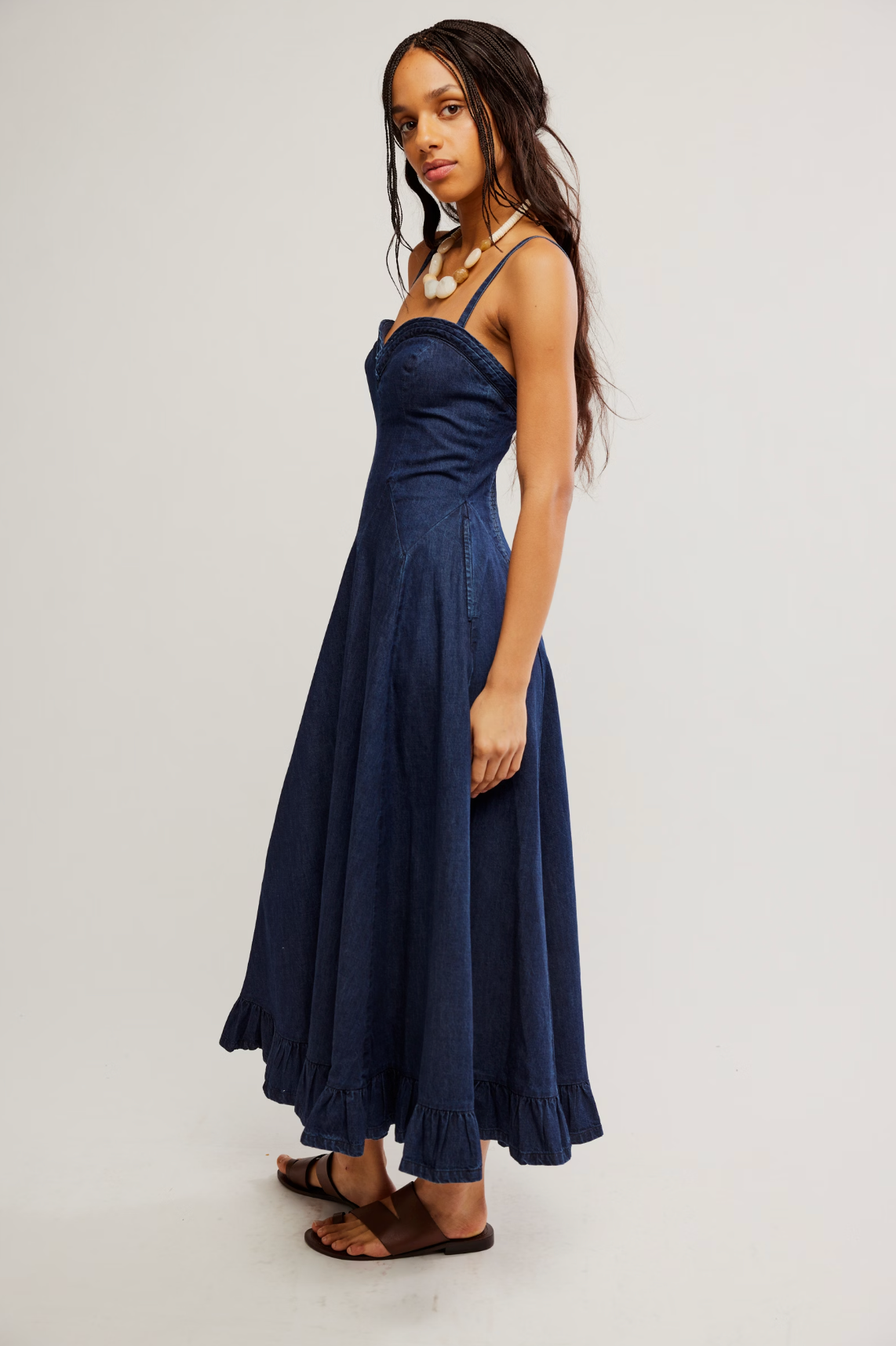 Another Season Denim Midi Dress