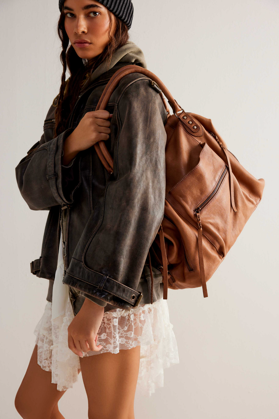 We The Free Emerson Tote Bag in Cognac