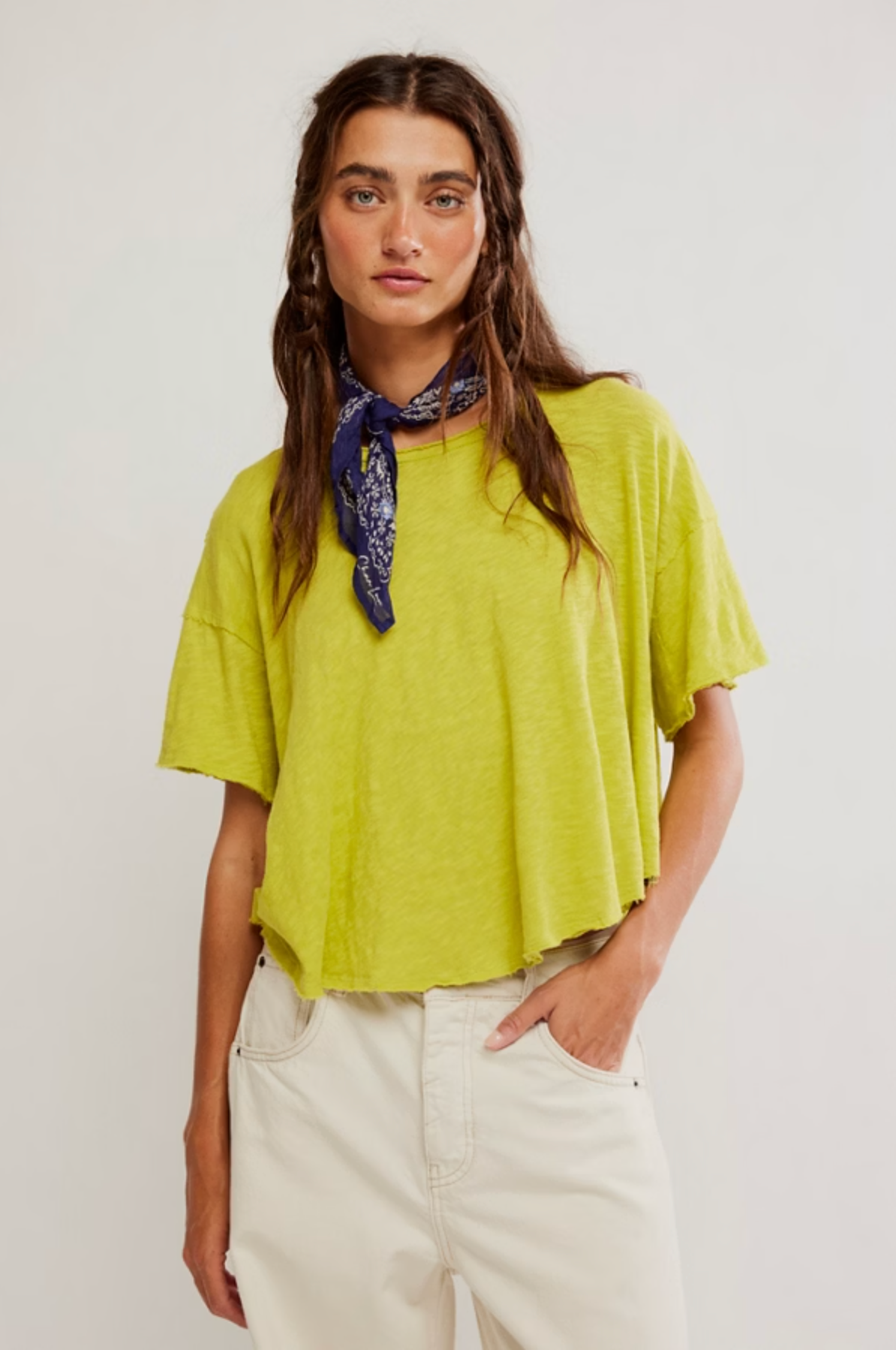 Elsie Swing Top in Warm Olives