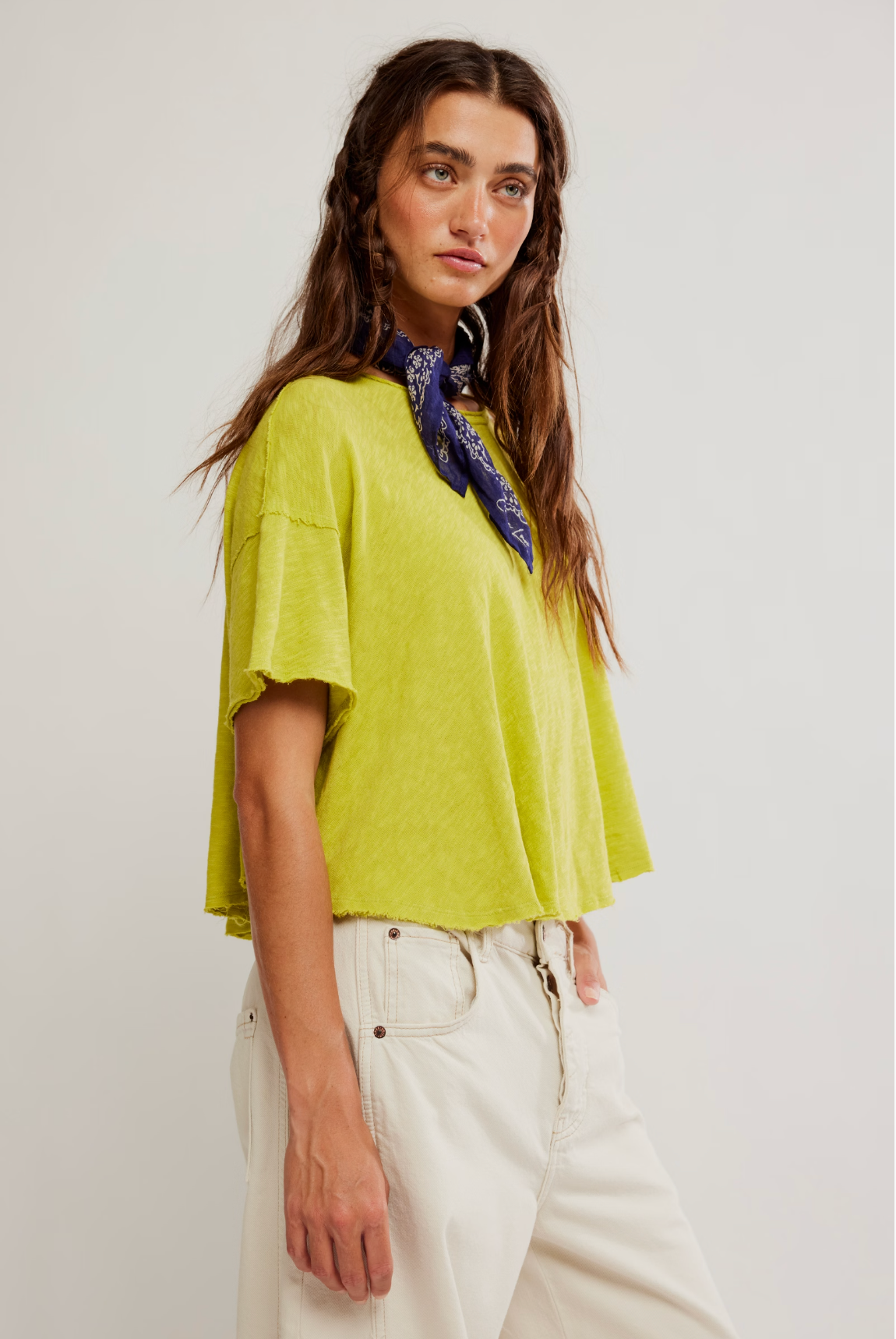 Elsie Swing Top in Warm Olives