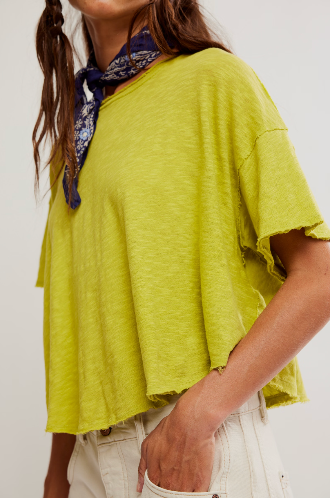 Elsie Swing Top in Warm Olives
