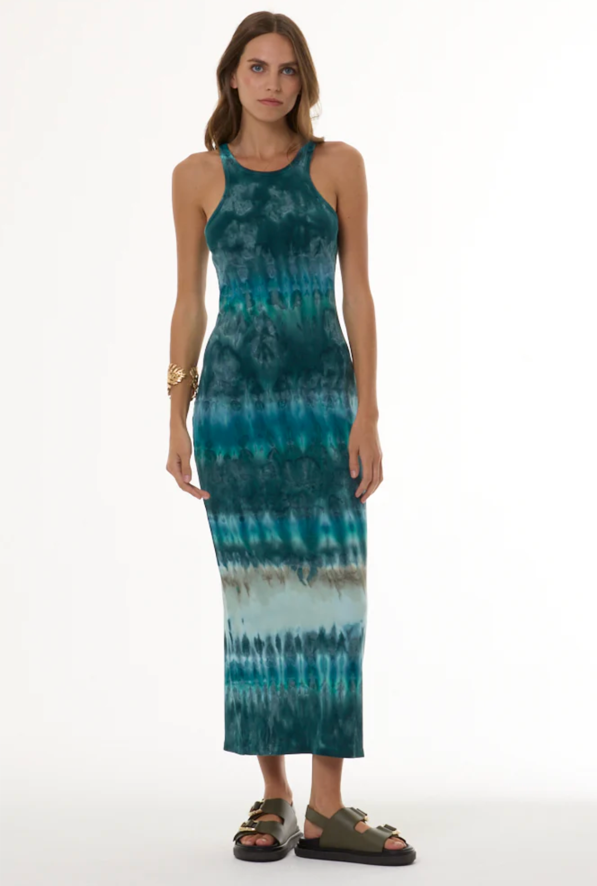 Iggy Rib Maxi Dress // Turquoise Terra Wash