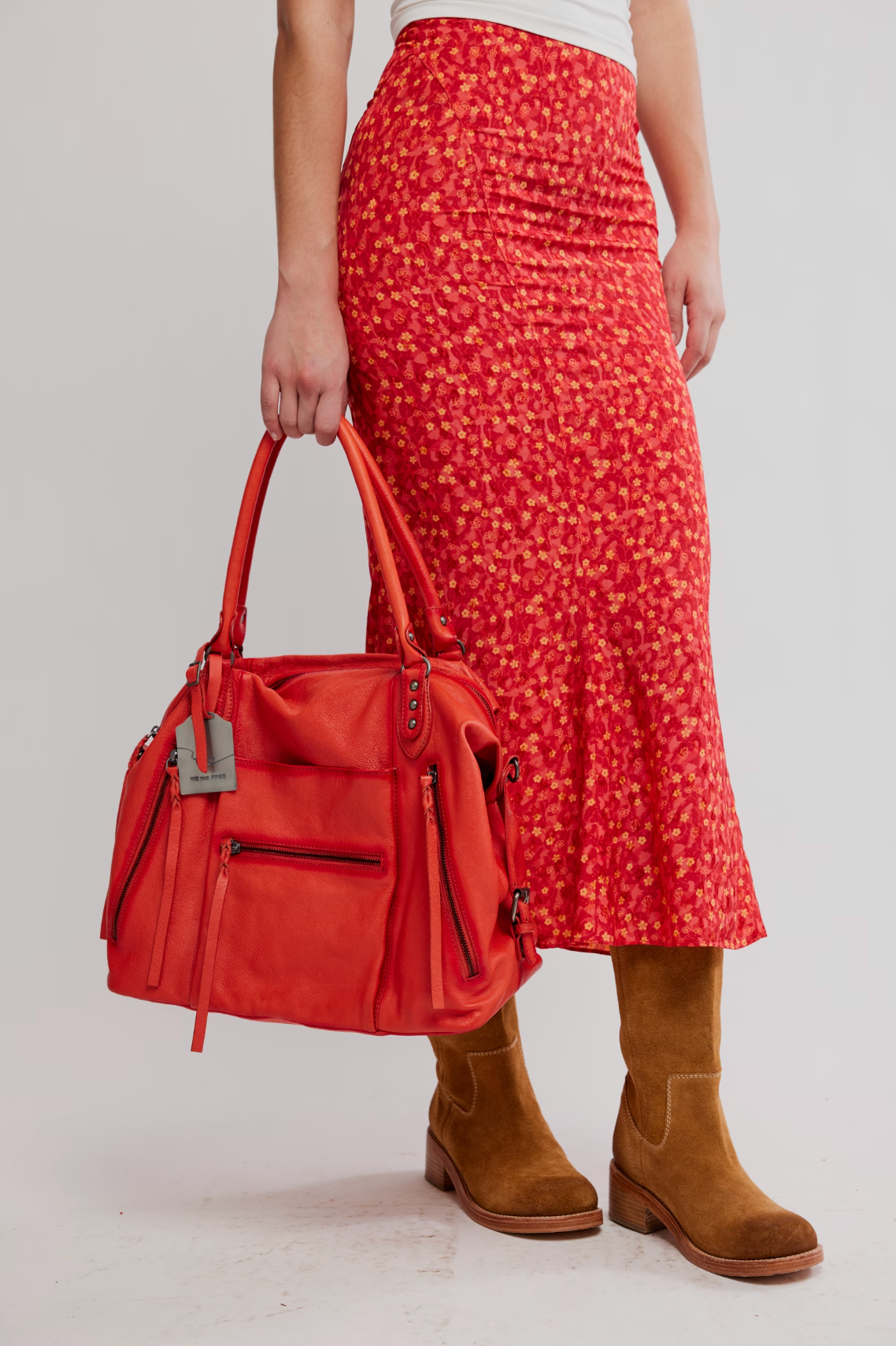We The Free Emerson Tote Bag in Rusty Red