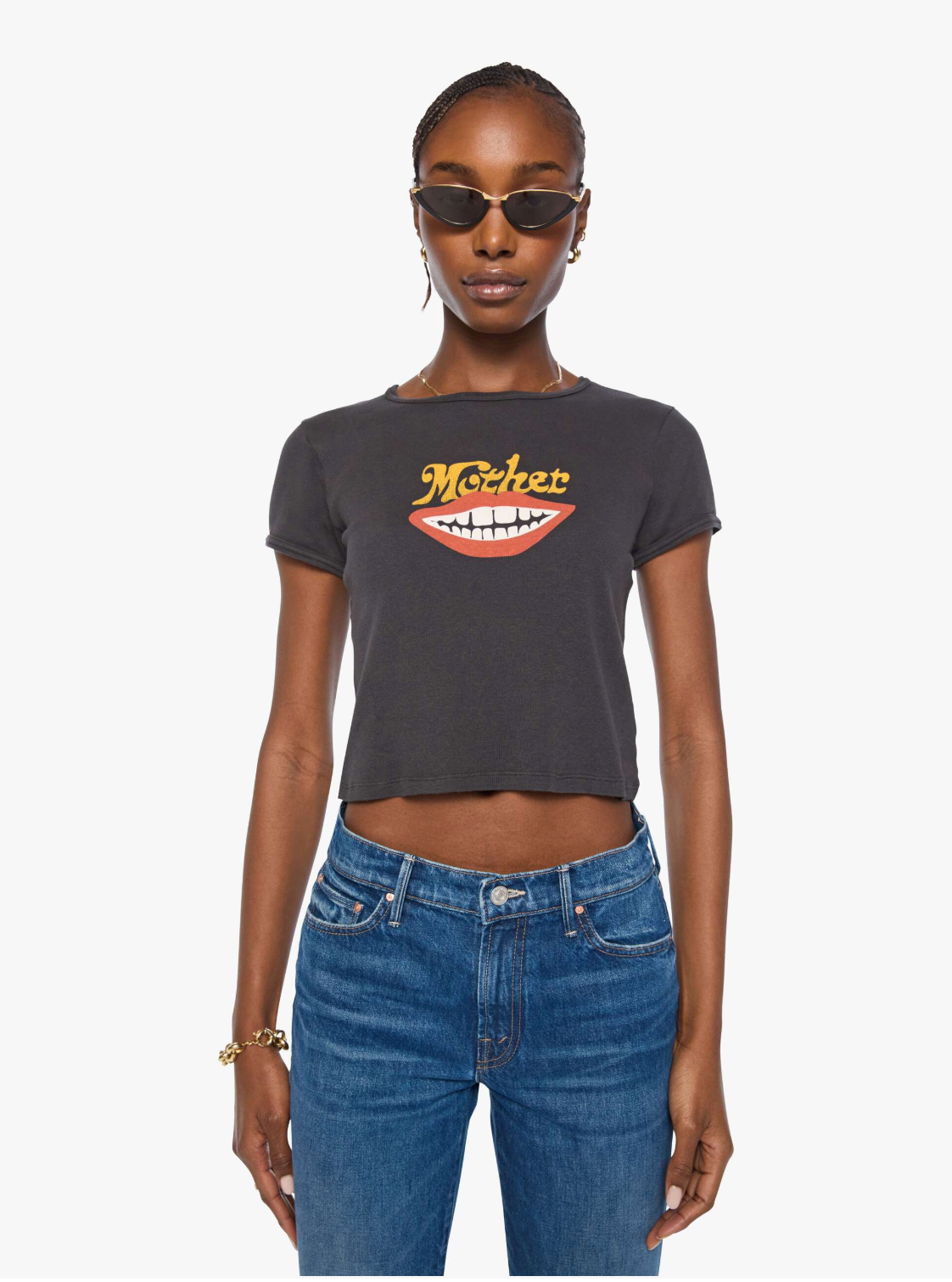 The Itty Bitty Ringer Tee in Mouth by Mother