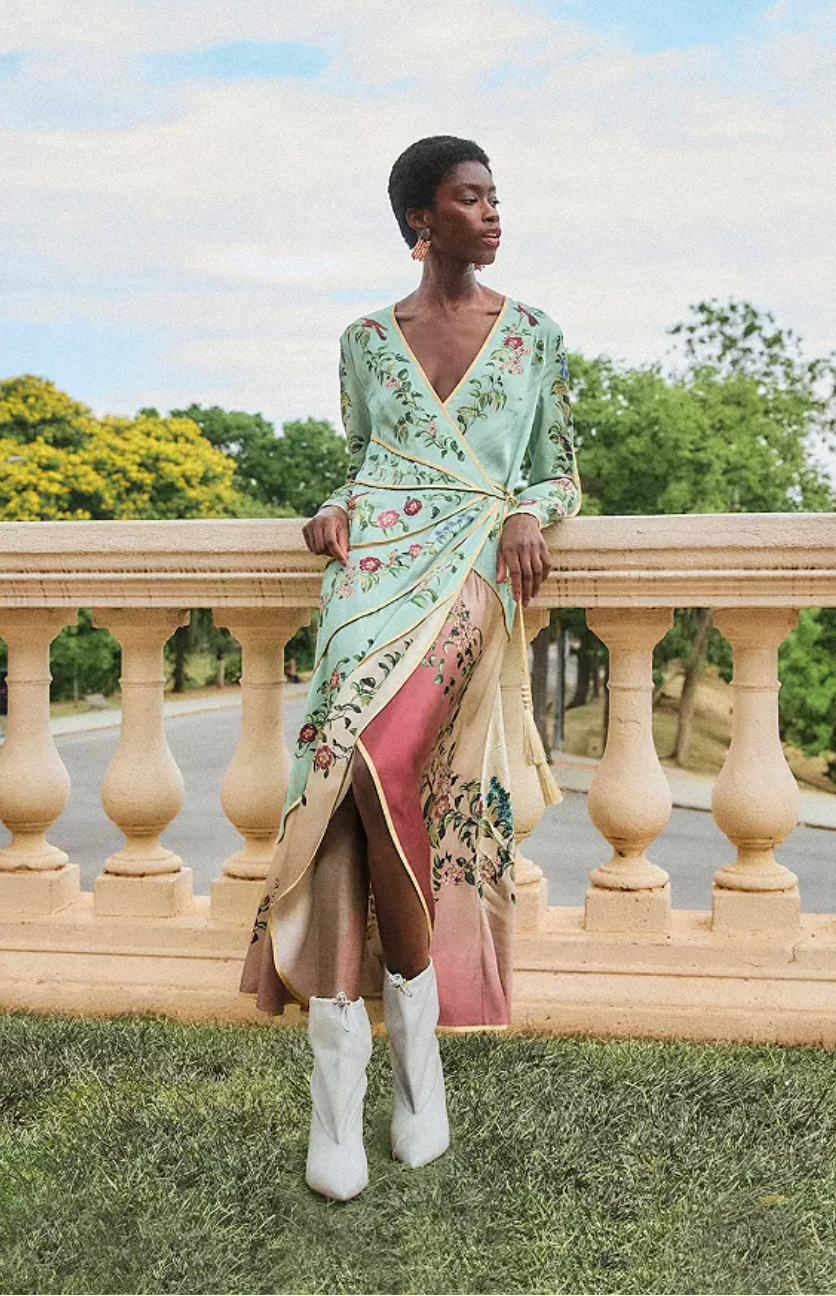 Birds of a Feather- Wrap Dress by Farm Rio
