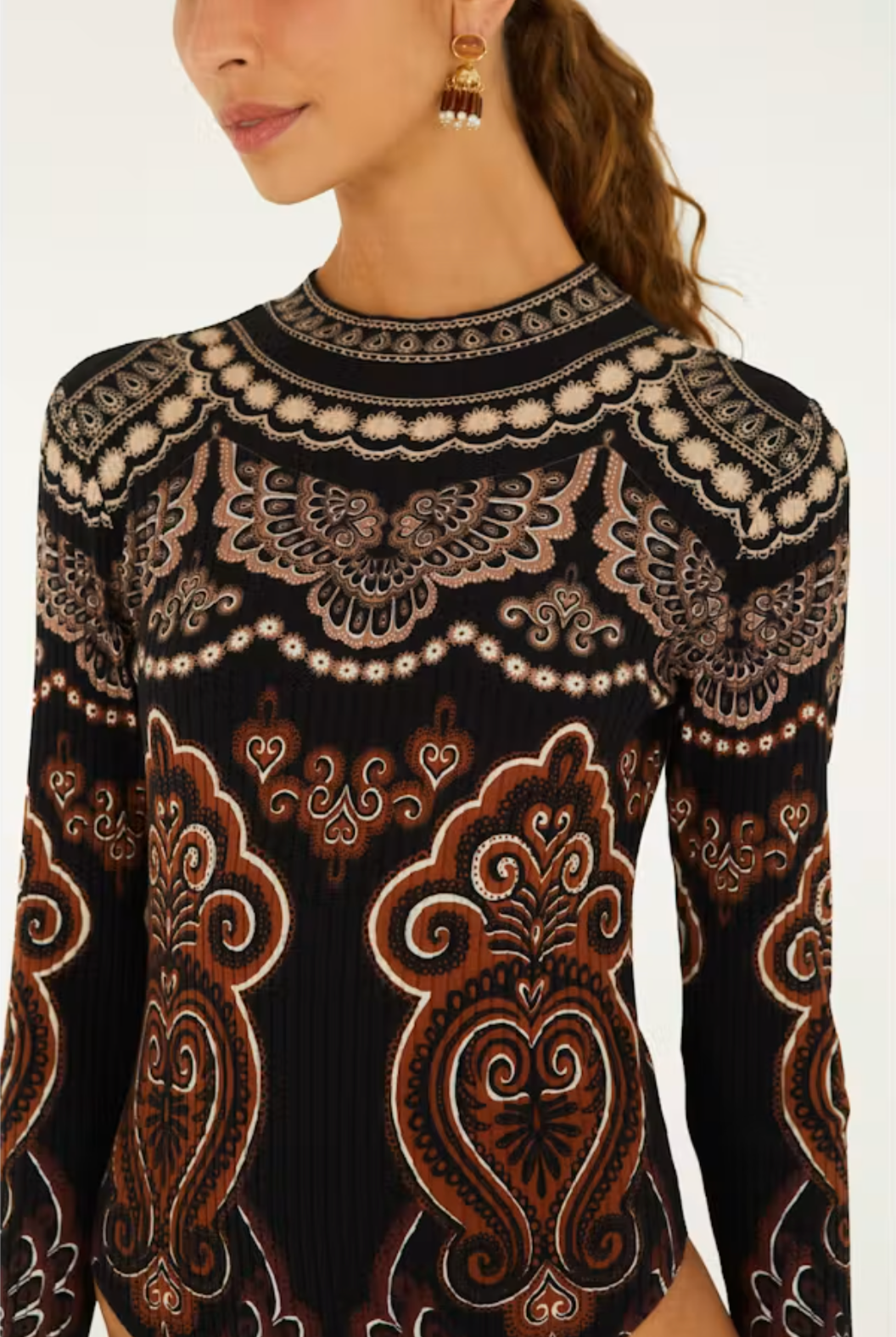 Nicole Black Jersey Bodysuit by Farm Rio
