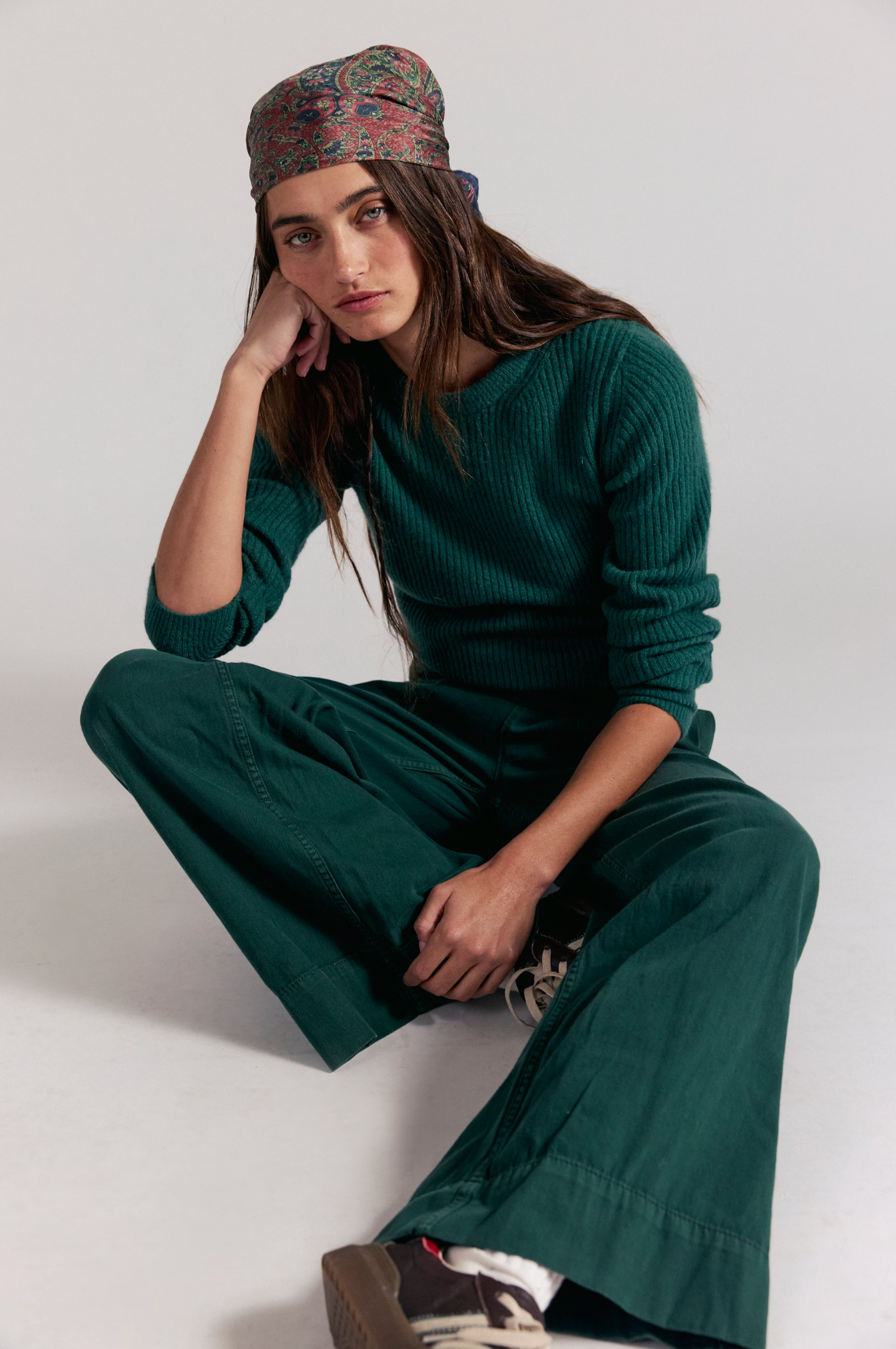 We The Free Breezy Denim Pull-On Jeans in Pineneedle
