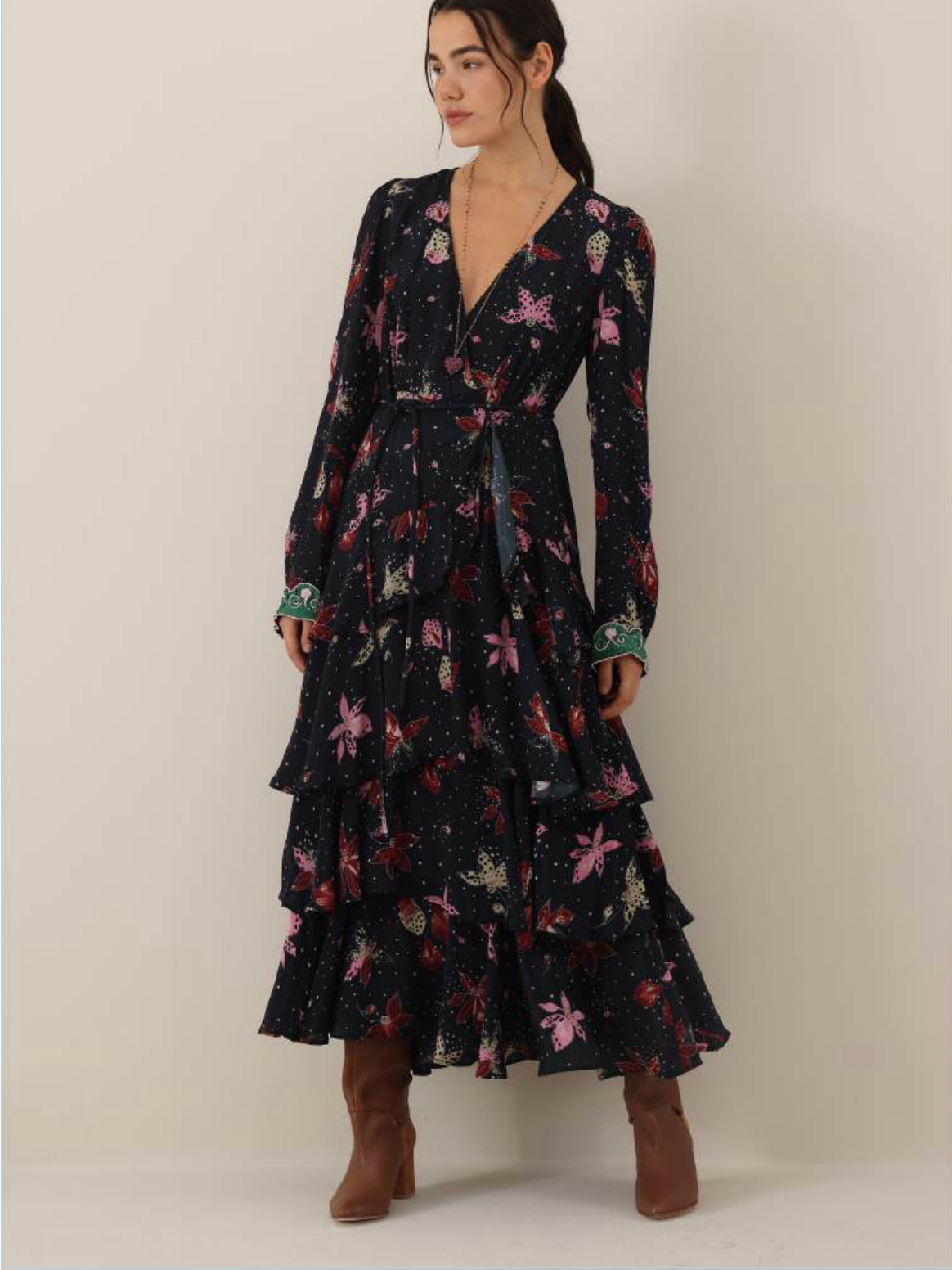 Vero Alfie Pasiflora Maxi Dress