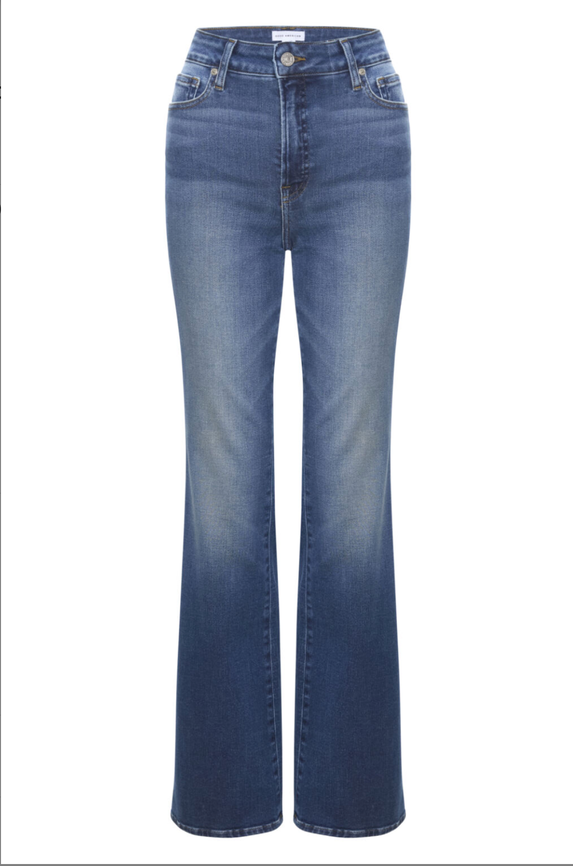 Good American Soft Tech Good Classic Bootcut Jeans in NewCrest