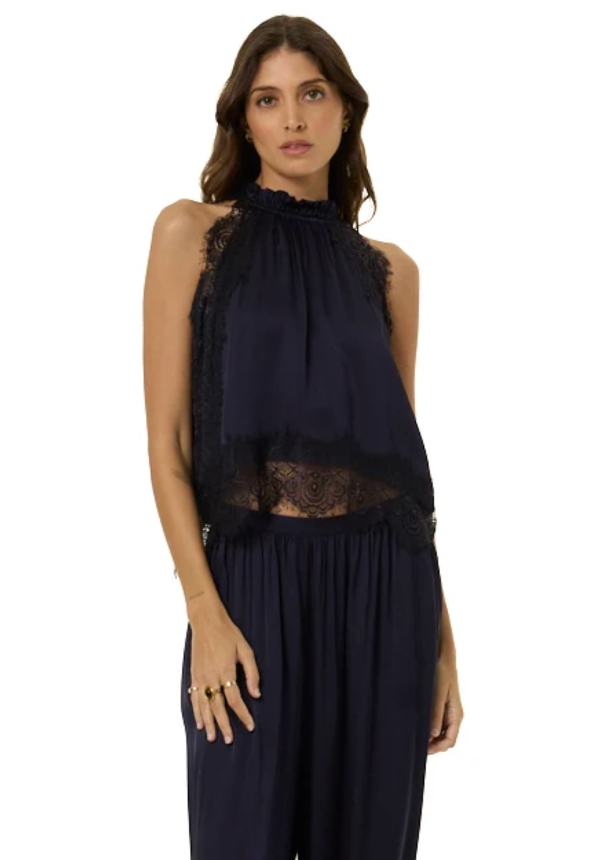 Celest Lace Top // Midnight