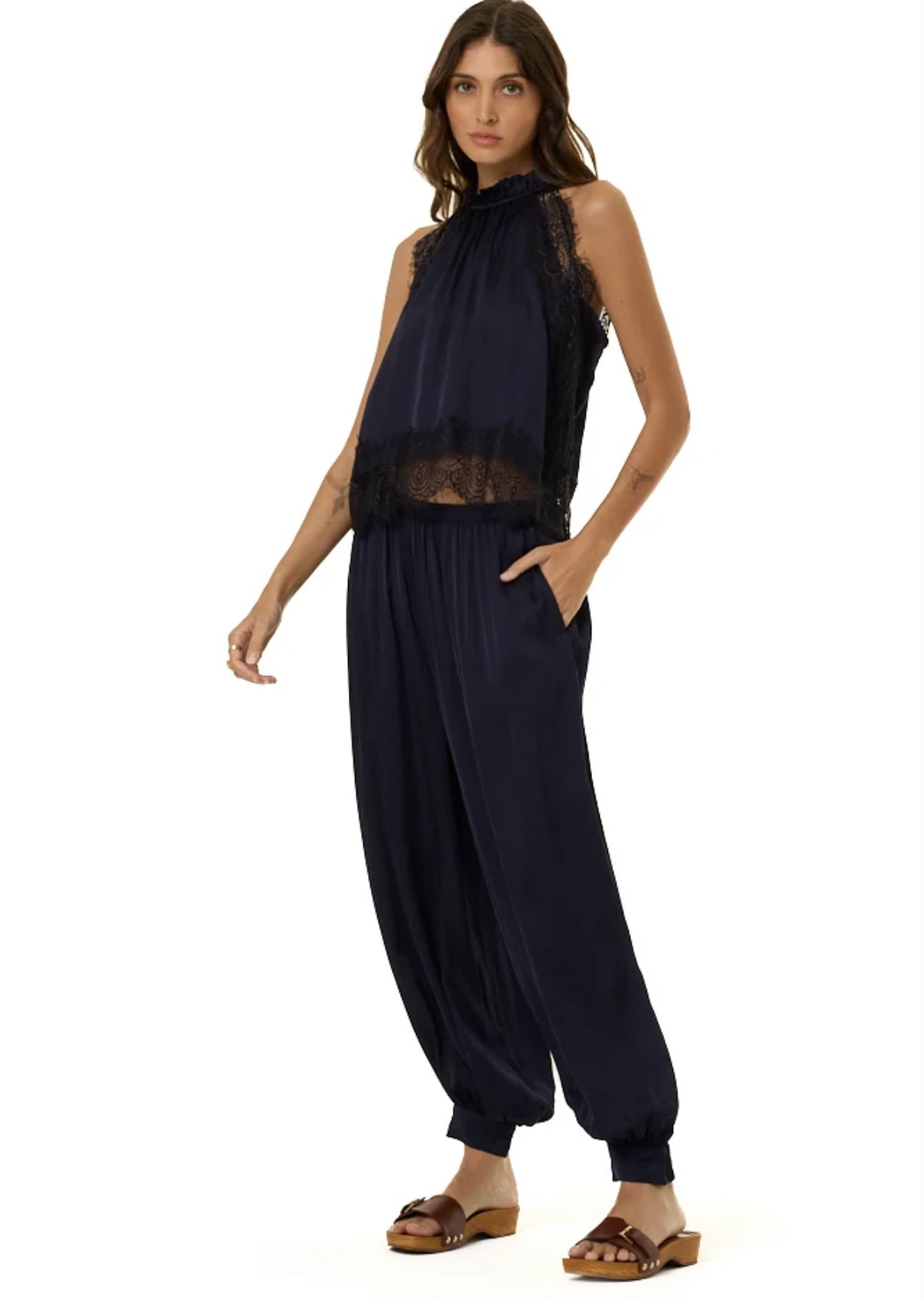 Celest Lace Top // Midnight