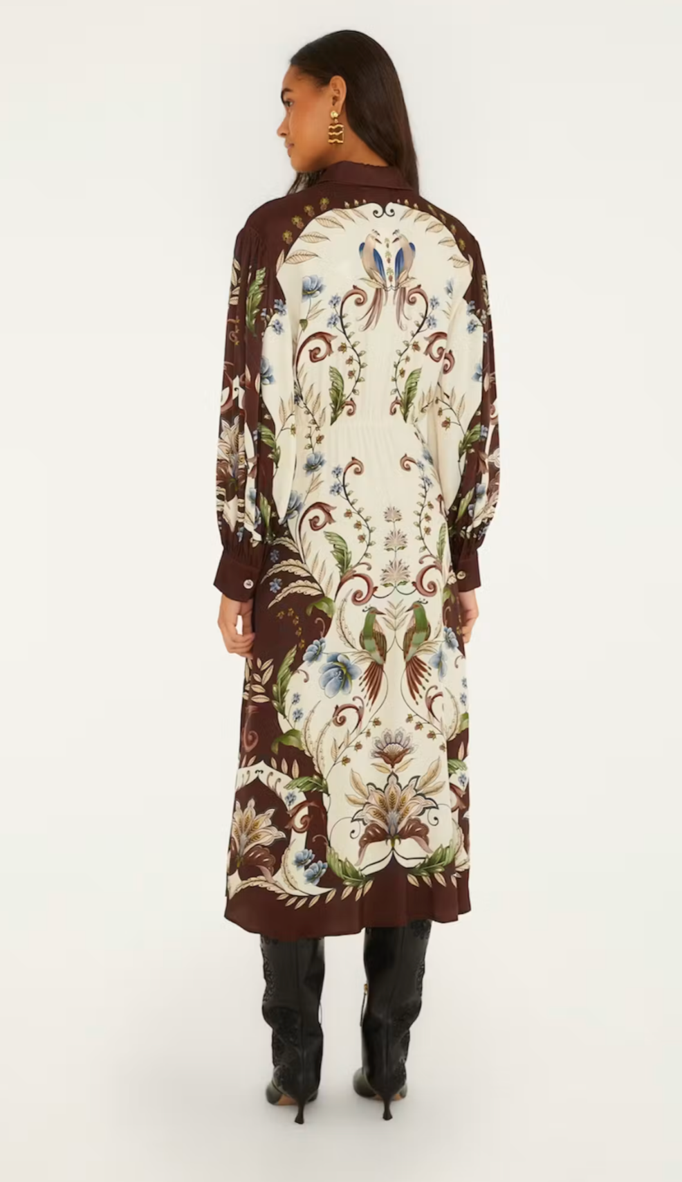 Farm Rio Millena Winter White Midi Dress
